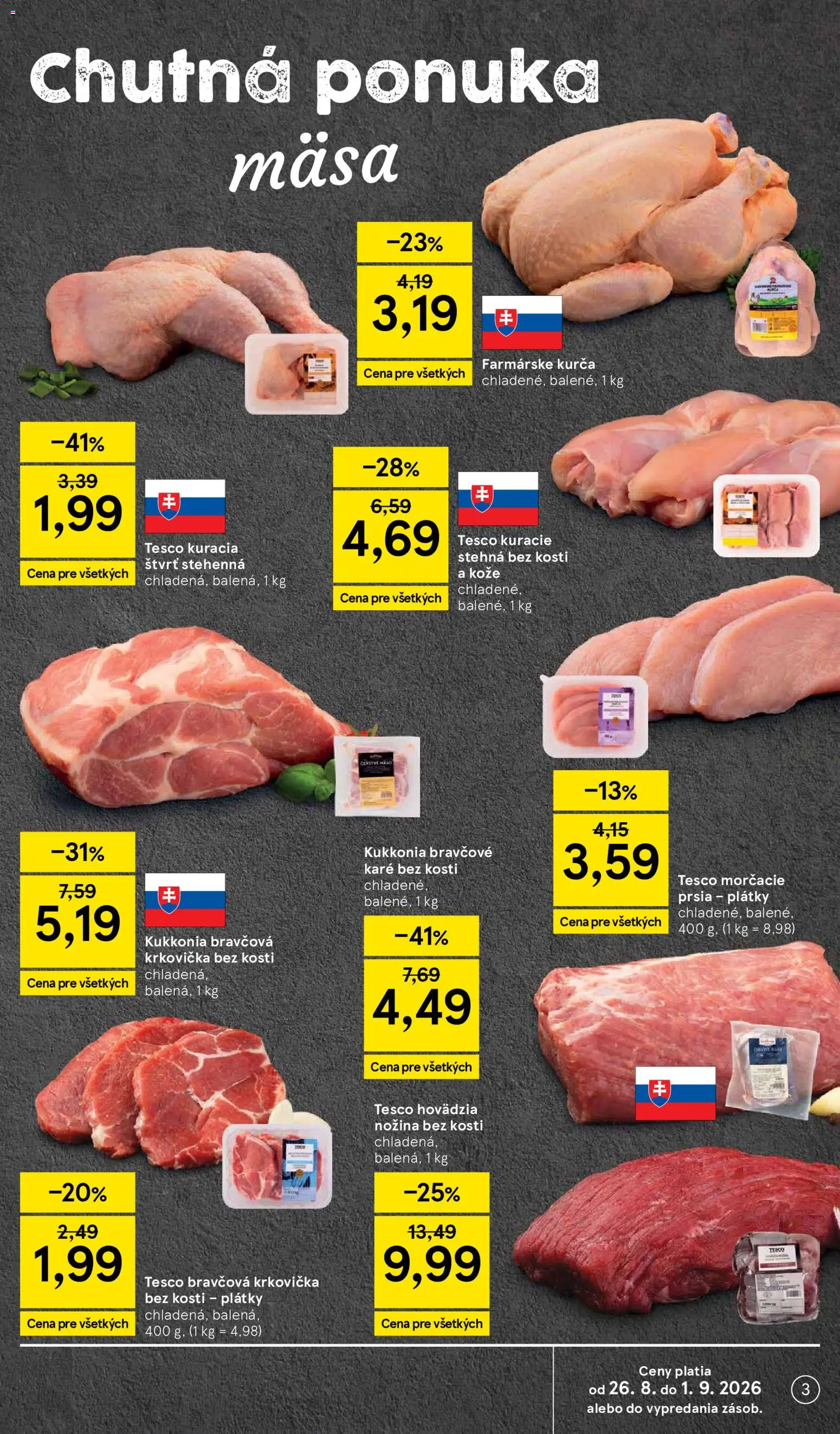 Náhľad Tesco letáku platného od 26.08.2026
