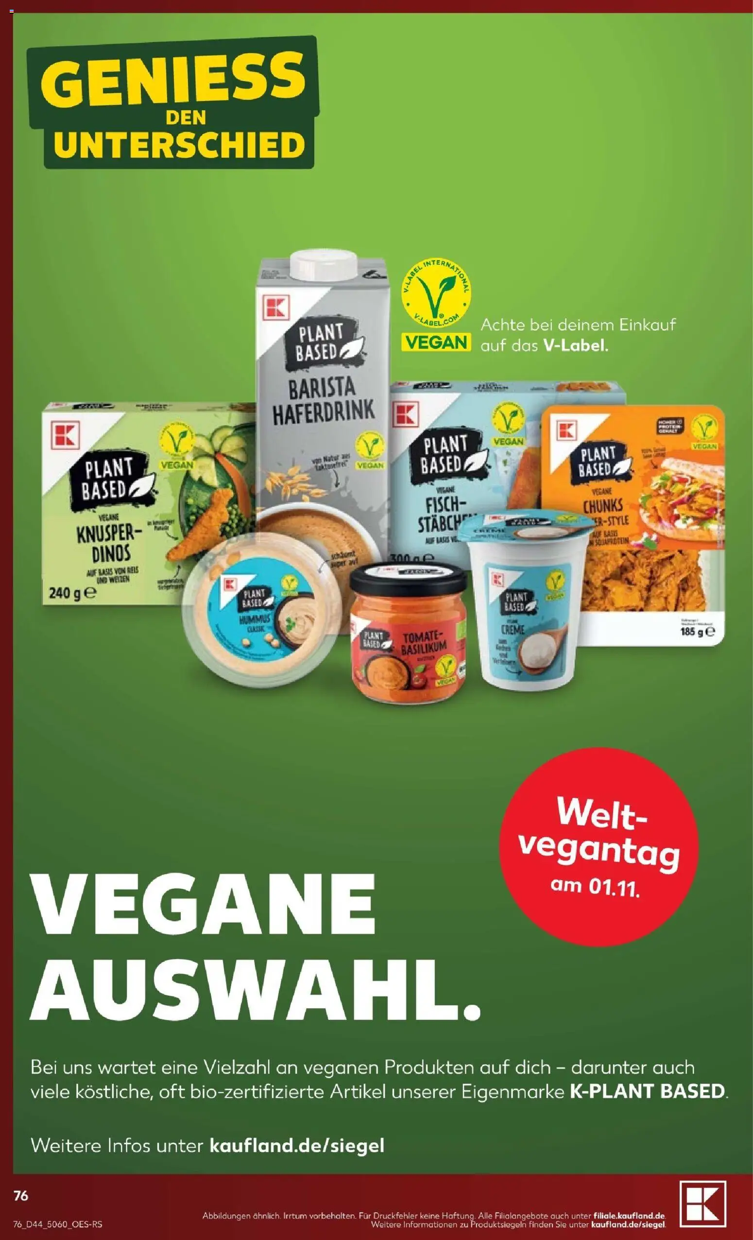 Vorschau von dem Prospekt des Geschäftes Kaufland, gültig ab dem 25.10.2026 - Fisch, Hummus, Reis, Creme, Haferdrink