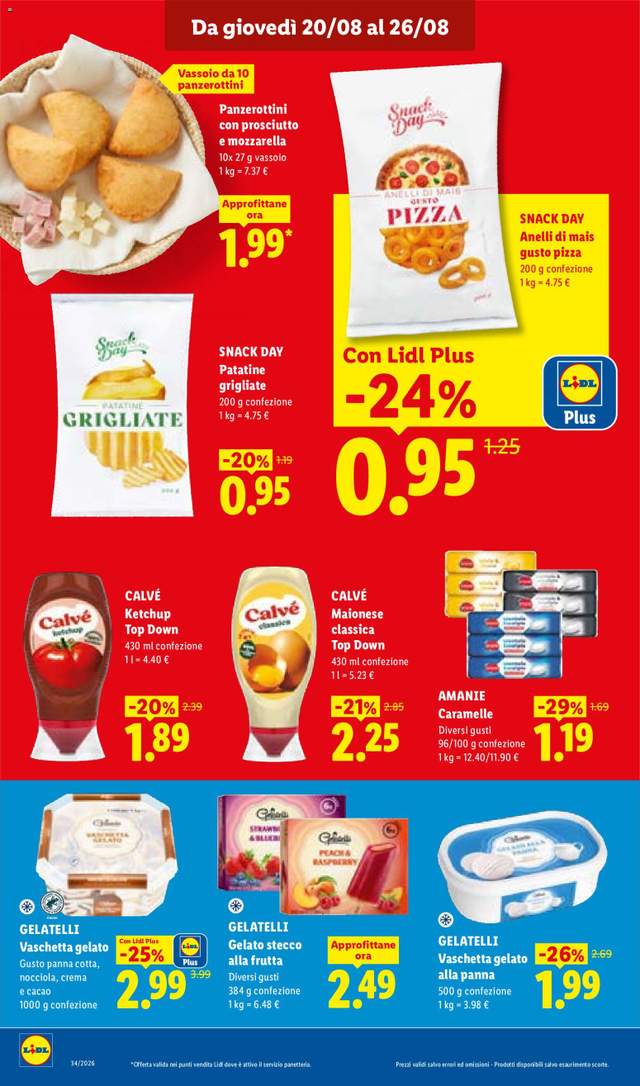 Nuovo volantino Lidl dal 20/08