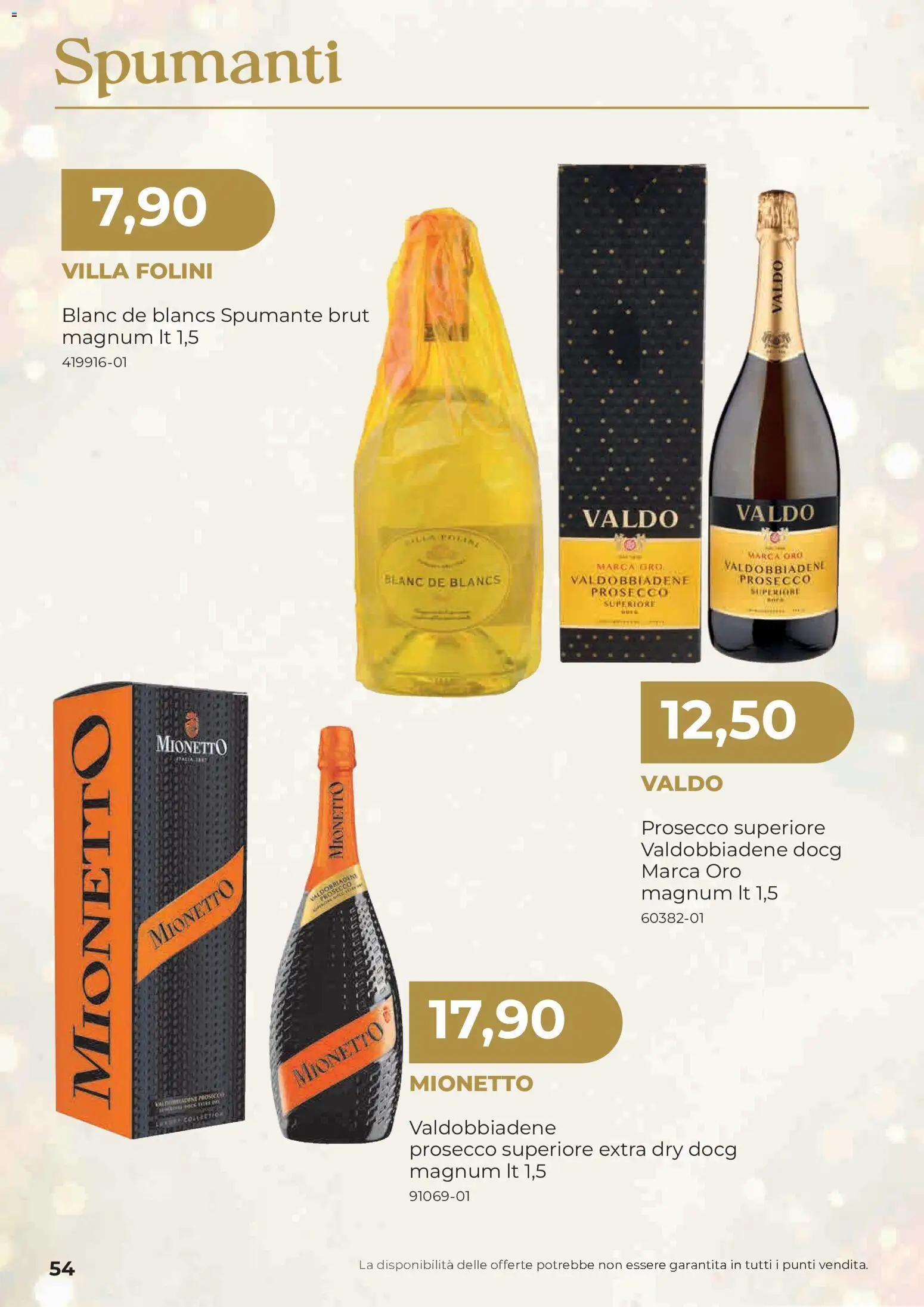 Anteprima dell'opuscolo Sogegross volantino Strenne dal negozio Sogegross valido da 27/10/2026 - Prosecco, Magnum, Spumante, Mionetto