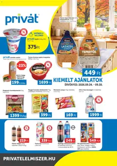 PRIVÁT - PRIVÁT Déli vármegyék megtekintése, amely érvényes 2026.09.24.-től