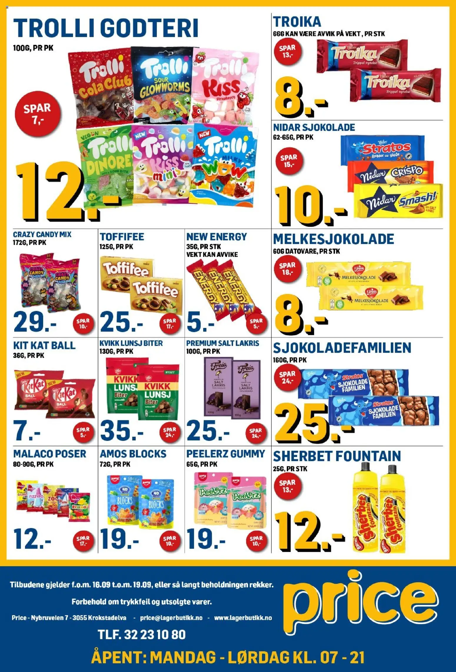 Forhåndsvis Price Lagerbutikk kundeavis fra butikk Price Lagerbutikk gyldig fra 16/09/2026
