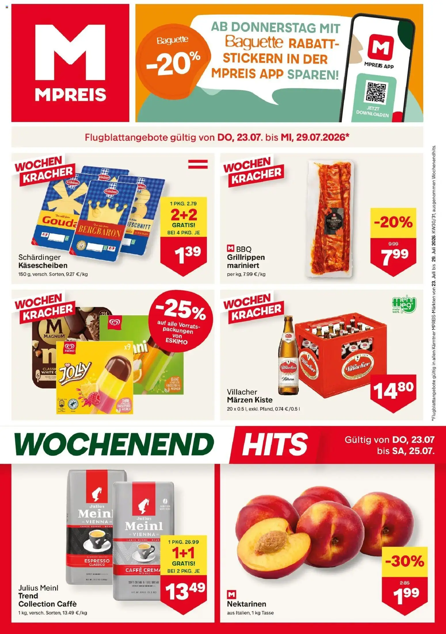 Vorschau der Angebote: MPREIS MPREIS Velden gültig ab 23.07.2026