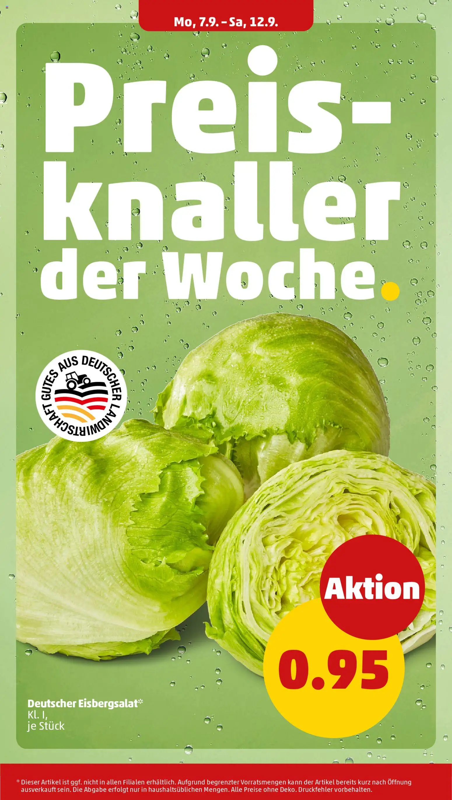 Vorschau von dem Prospekt des Geschäftes Penny, gültig ab dem 07.09.2026 - Eisbergsalat