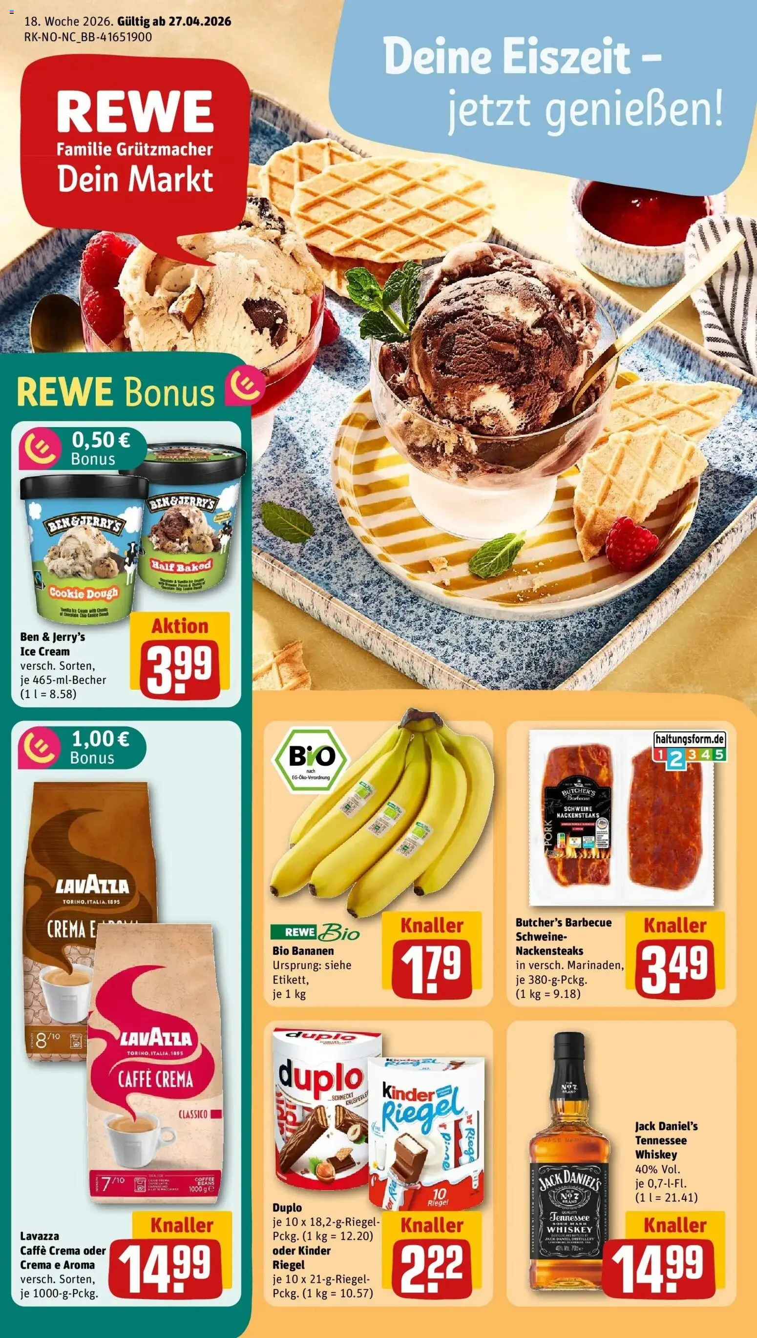 Vorschau von dem Prospekt des Geschäftes Rewe, gültig ab dem 27.04.2026