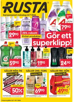 Förhandsgranska reklamblad Rusta erbjudanden från butik Rusta gäller från 13/07/2026