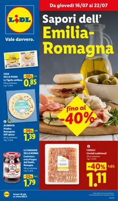 Anteprima dell'opuscolo Lidl volantino Emilia Romagna dal negozio Lidl valido da 16/07/2026