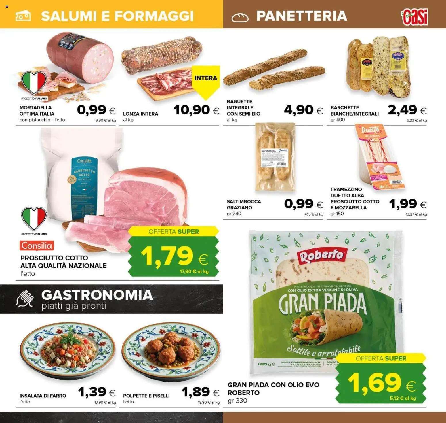 Anteprima dell'opuscolo Oasi volantino Perugia dal negozio Oasi valido da 04/09/2026 - Polpette, Insalata, Piselli, Prosciutto, Tramezzino, Prosciutto Cotto, Pistacchio, Olive