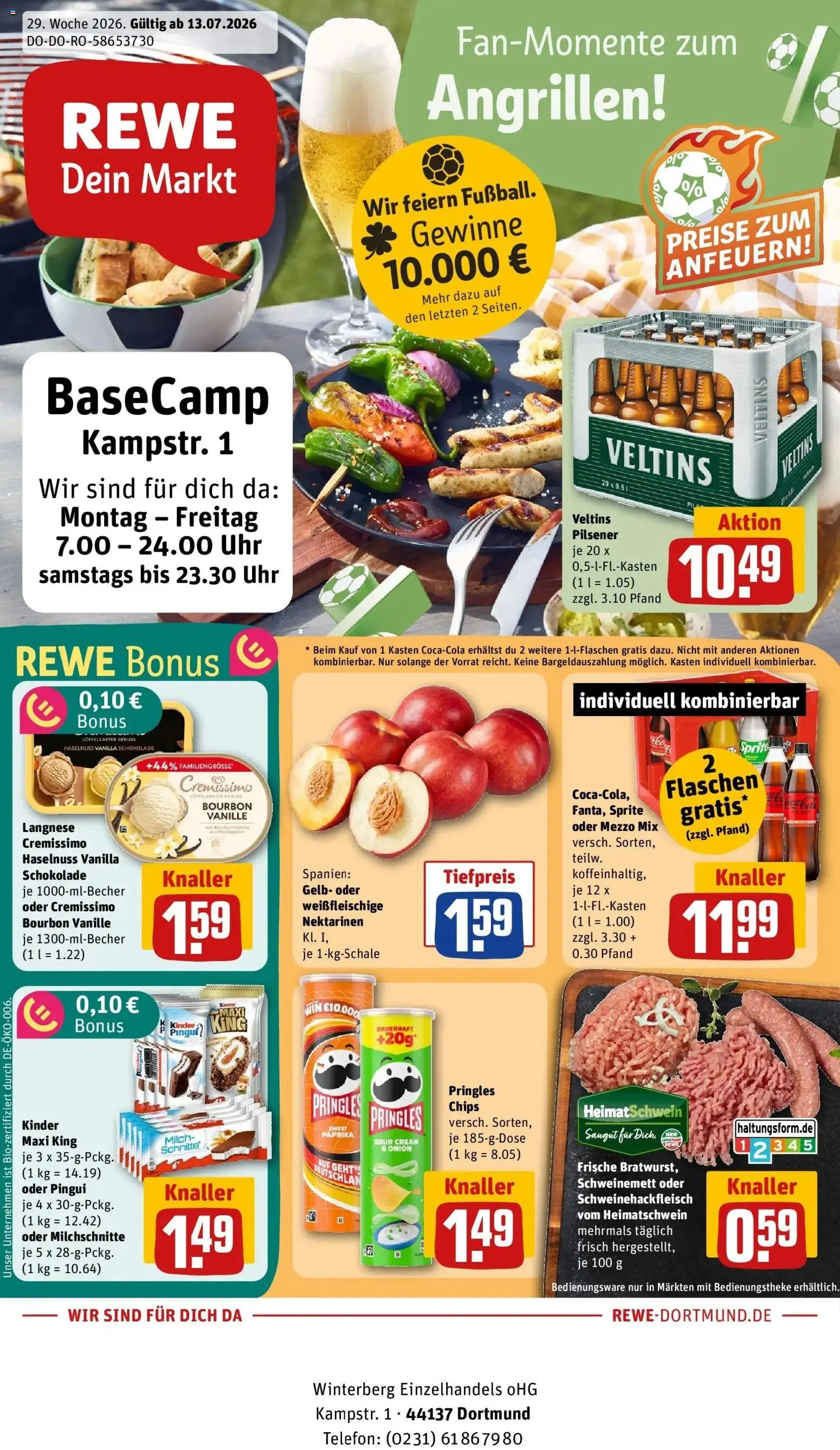 Vorschau von dem Prospekt des Geschäftes Rewe, gültig ab dem 13.07.2026