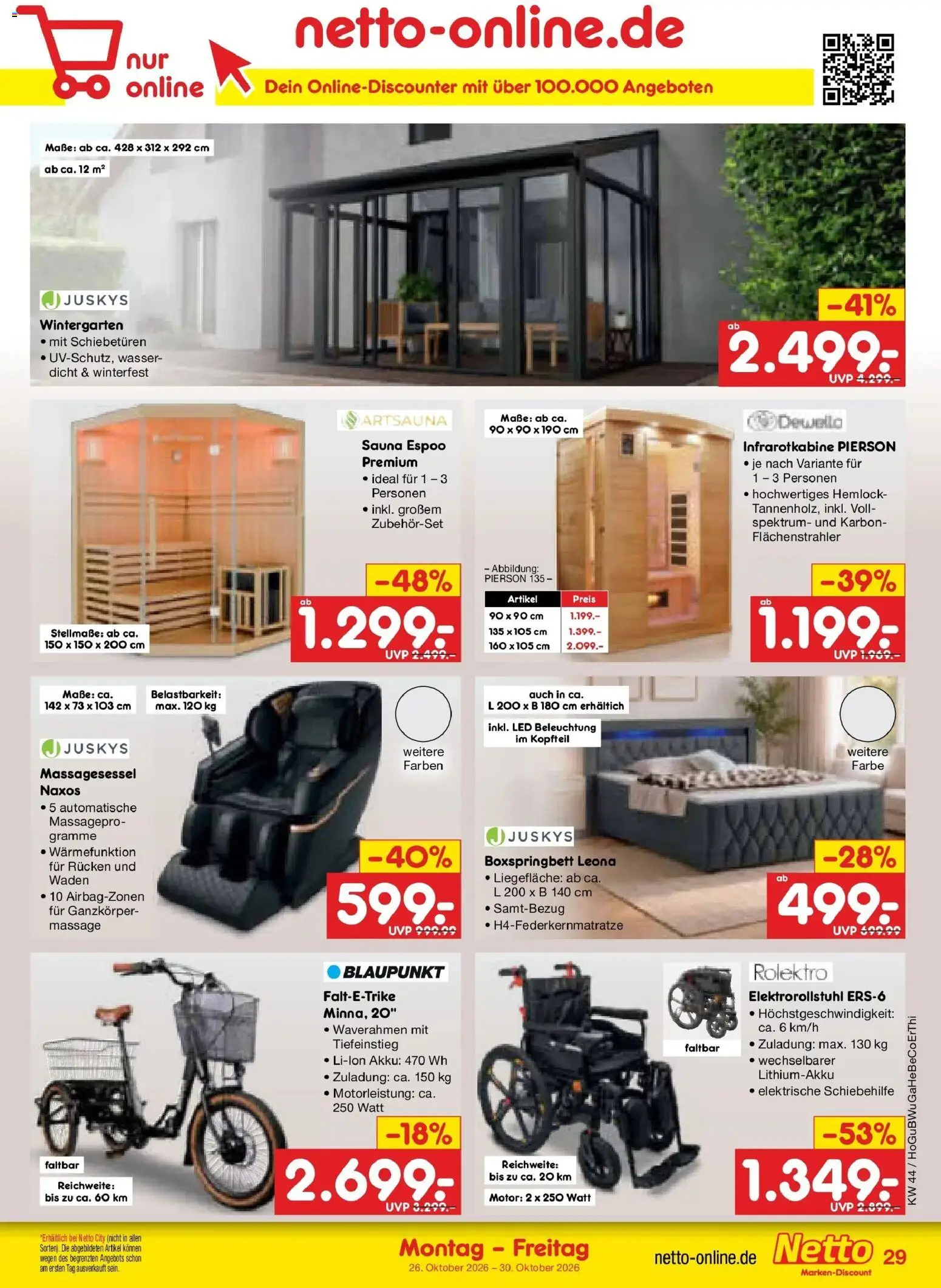 Vorschau von dem Prospekt des Geschäftes Netto Marken-Discount, gültig ab dem 26.10.2026 - Boxspringbett, Wasser