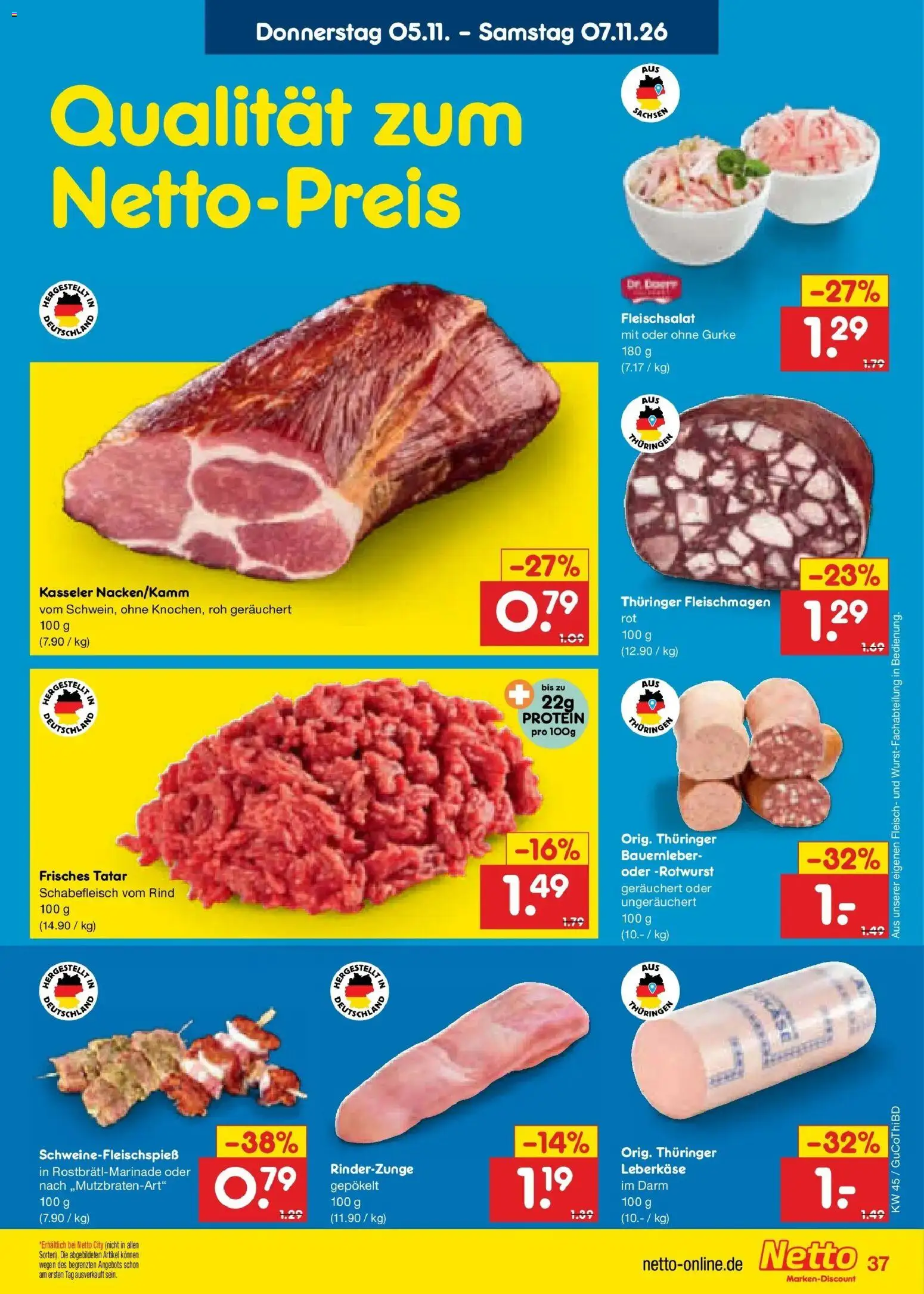 Vorschau von dem Prospekt des Geschäftes Netto Marken-Discount, gültig ab dem 02.11.2026 - Fleisch, Leberkase