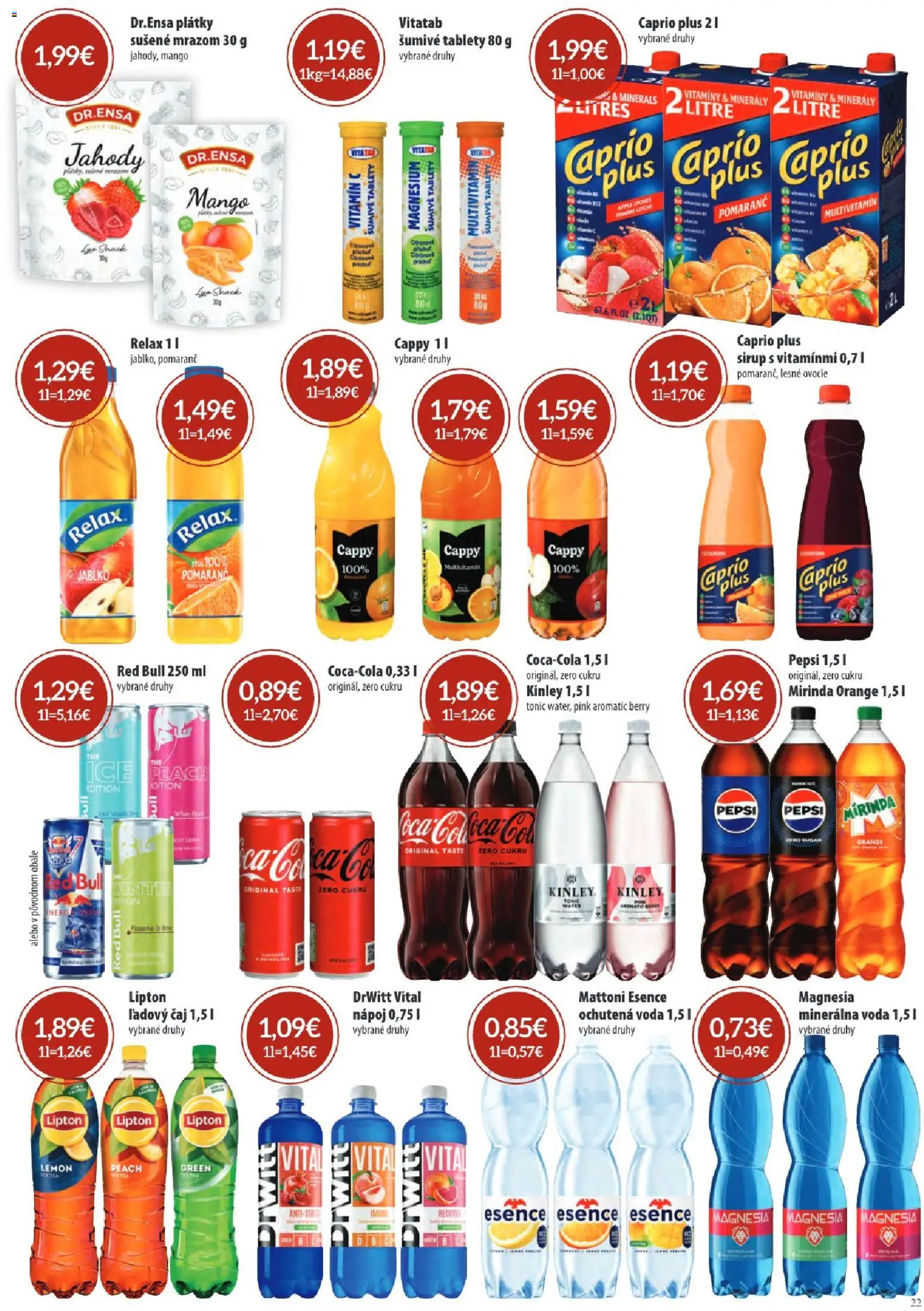 Náhľad KARMEN CBA letáku platného od 01.10.2026 - Ovocie, Jahody, Sirup, Tonic, Multivitamín, Mattoni, Minerálna voda, Ochutená voda