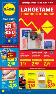 Lidl kliendilehe eelvaade alates 10.08.2026