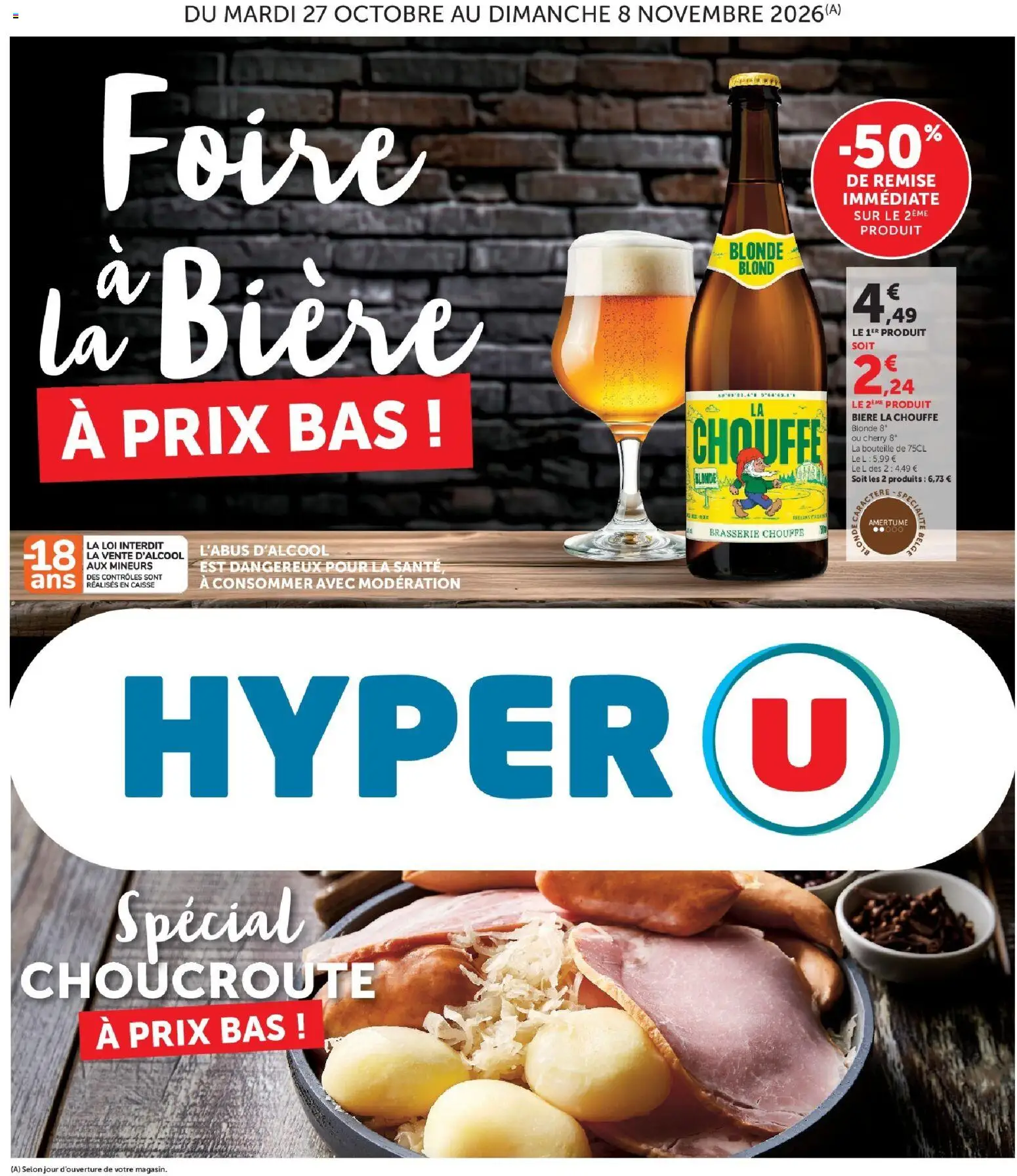 Prévisualisation de Hyper U - Foire à la bière à prix bas ! du magasin Hyper U formulaire valide 27/10/2026