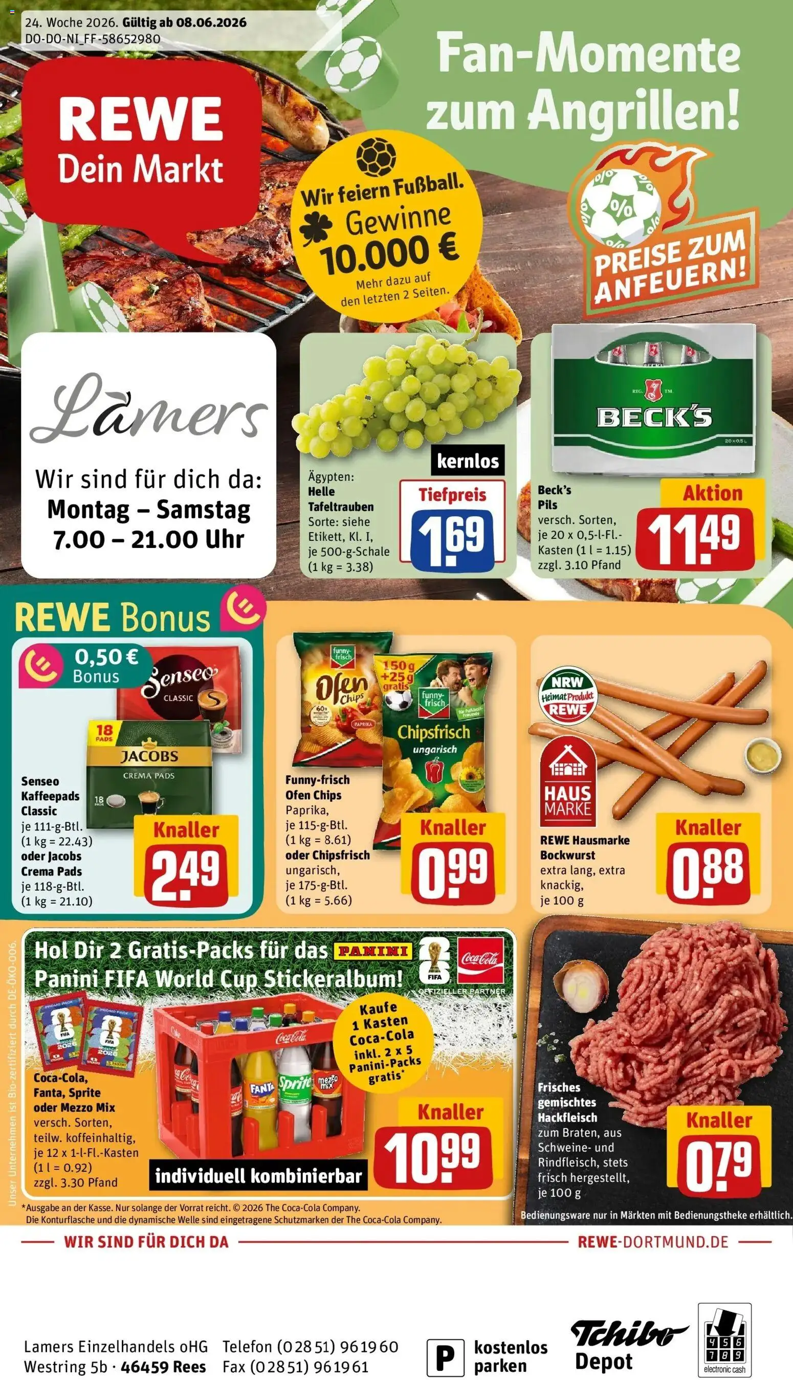 Vorschau von dem Prospekt des Geschäftes Rewe, gültig ab dem 08.06.2026