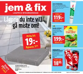 Förhandsgranska reklamblad Jem & Fix erbjudanden från butik Jem & Fix gäller från 20/07/2026