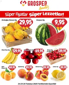 Grosper Grosper - Sebze ve meyve 24.07.2026 - Broşürünün önizlemesi