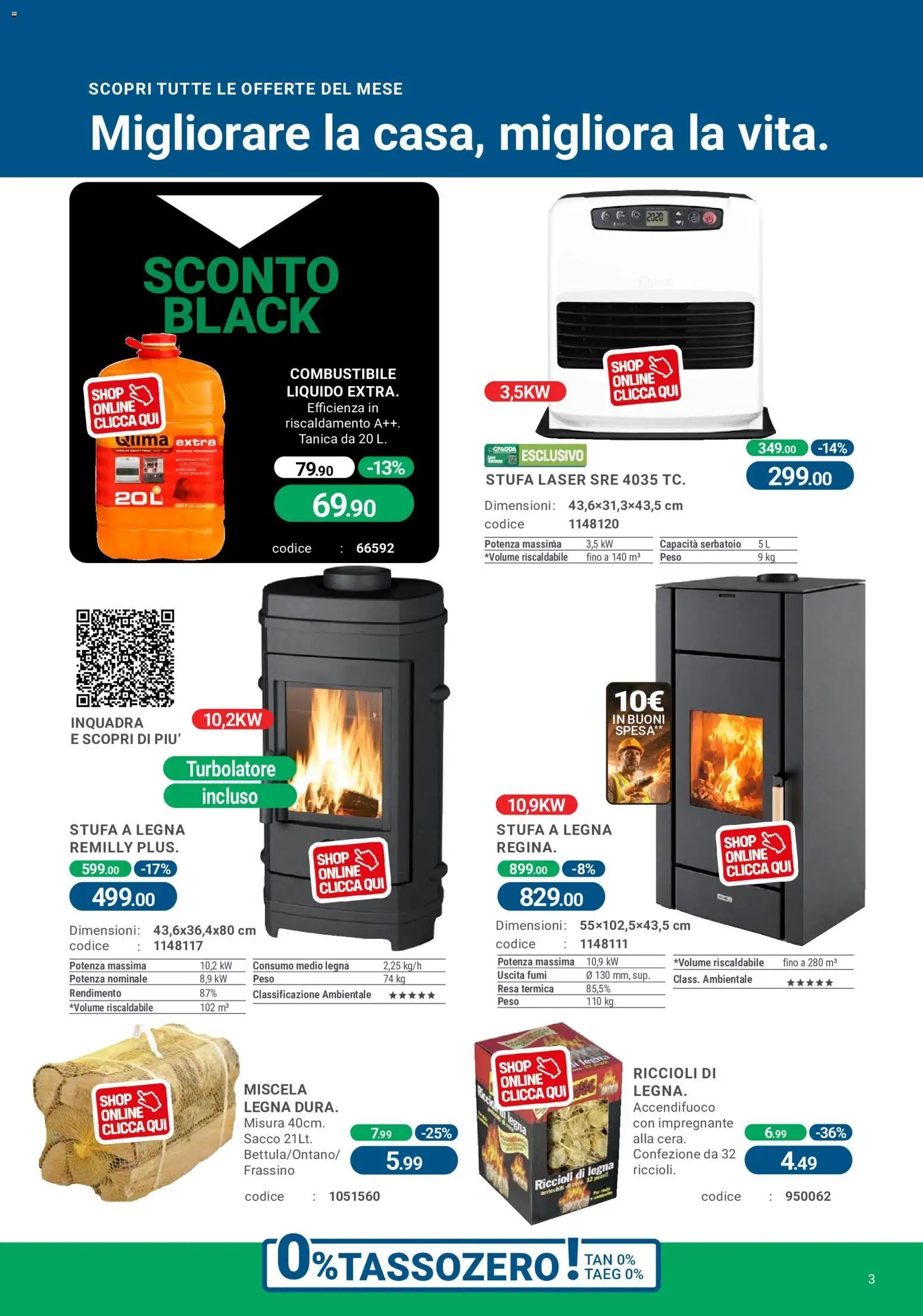 Anteprima dell'opuscolo CFadda Black Friday dal negozio CFadda valido da 29/10/2026 - Stufa a legna, Stufa, Tanica, Impregnante