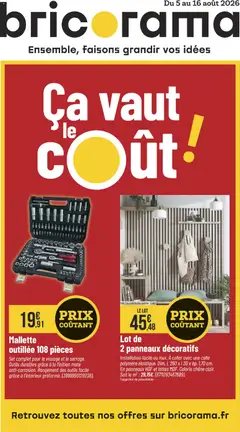 Prévisualisation de Bricorama catalogue du magasin Bricorama formulaire valide 05/08/2026