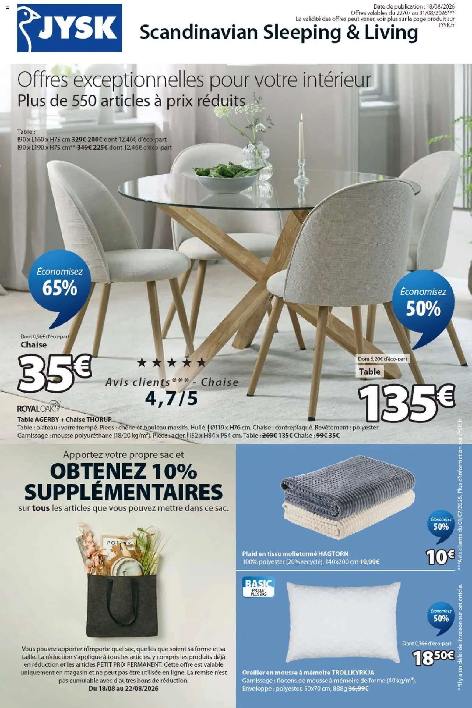 Prévisualisation de Jysk prospectus du magasin Jysk formulaire valide 22/07/2026