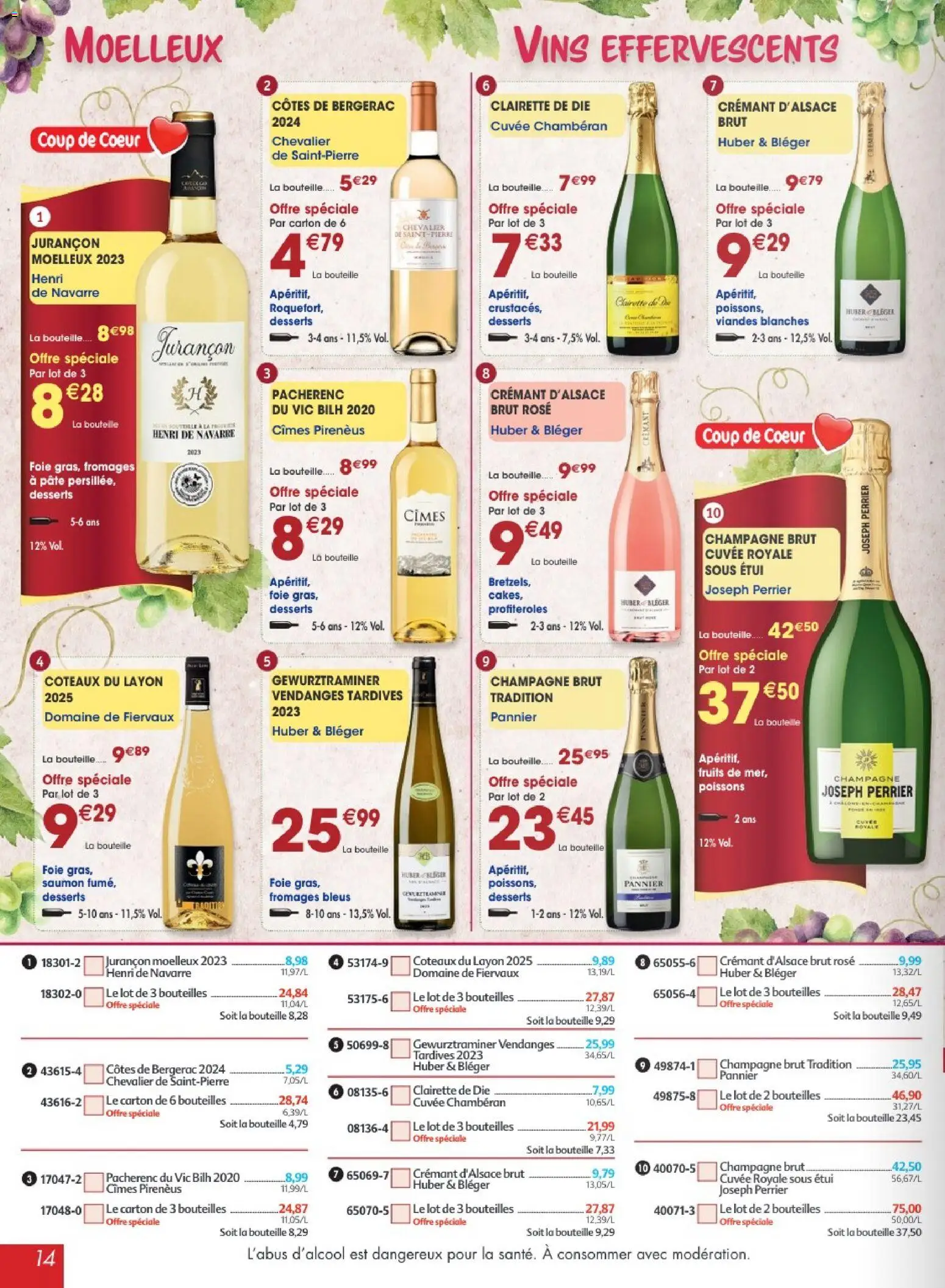 Prévisualisation de Maximo catalogue epicerie du magasin Maximo formulaire valide 24/08/2026 - Poissons, Pâte, Foie, Saumon, Bouteille, Coteaux du layon, Gewurztraminer vendanges tardives, Vendanges tardives
