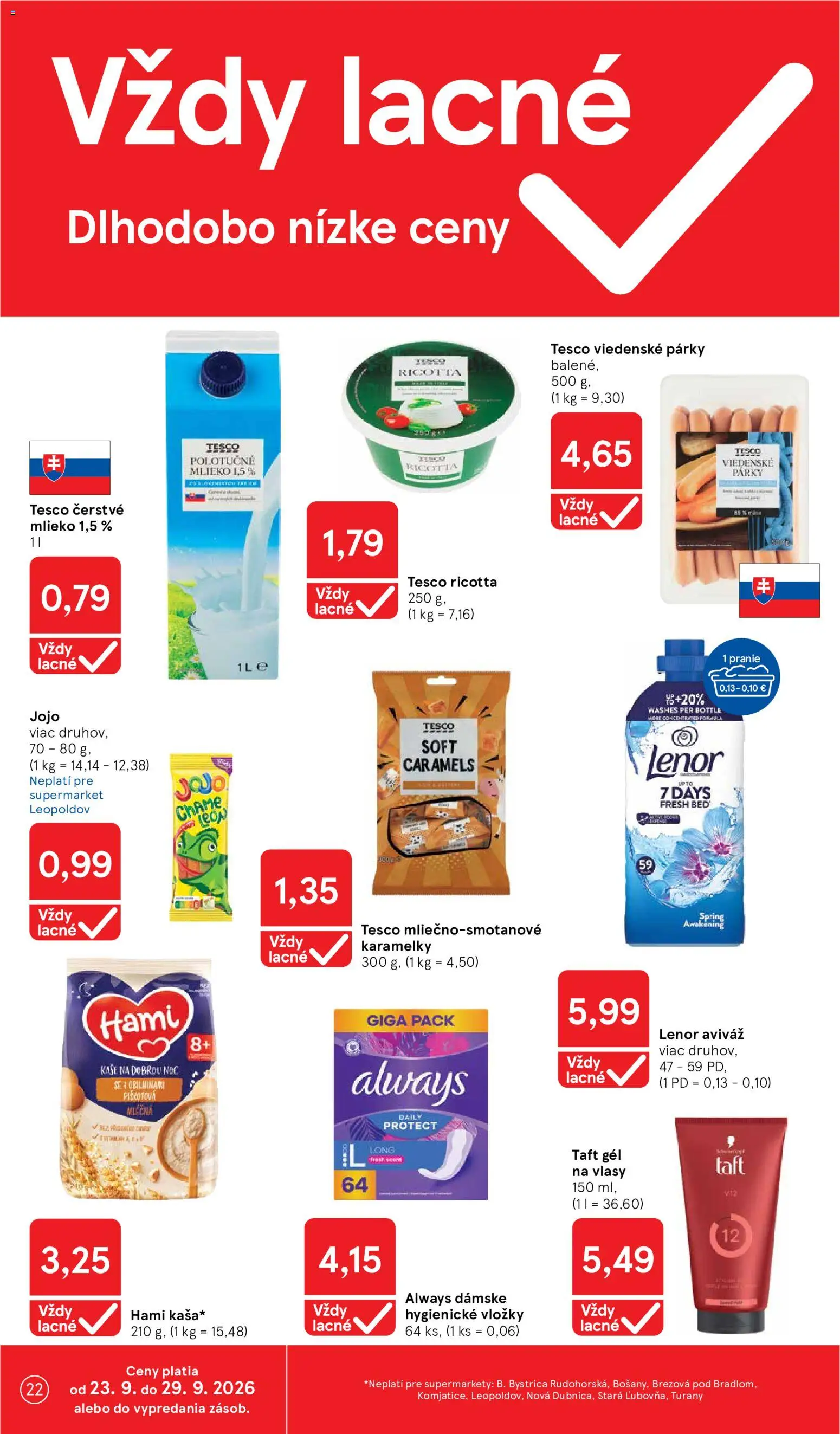 Náhľad Tesco letáku platného od 23.09.2026