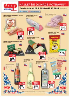 Náhľad COOP Jednota letáku platného od 23.09.2026