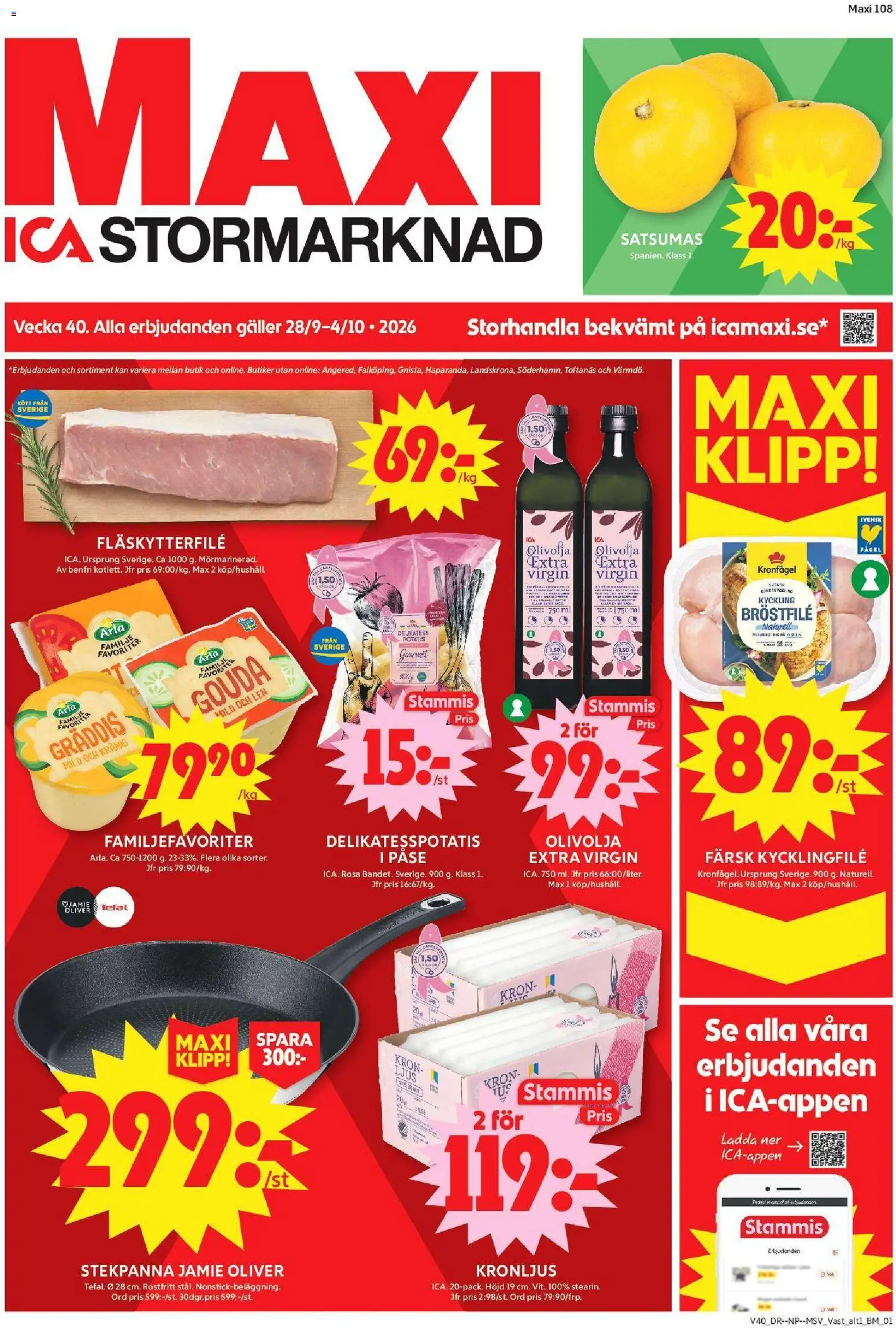 Förhandsgranska reklamblad ICA Maxi erbjudanden från butik ICA Maxi gäller från 28/09/2026