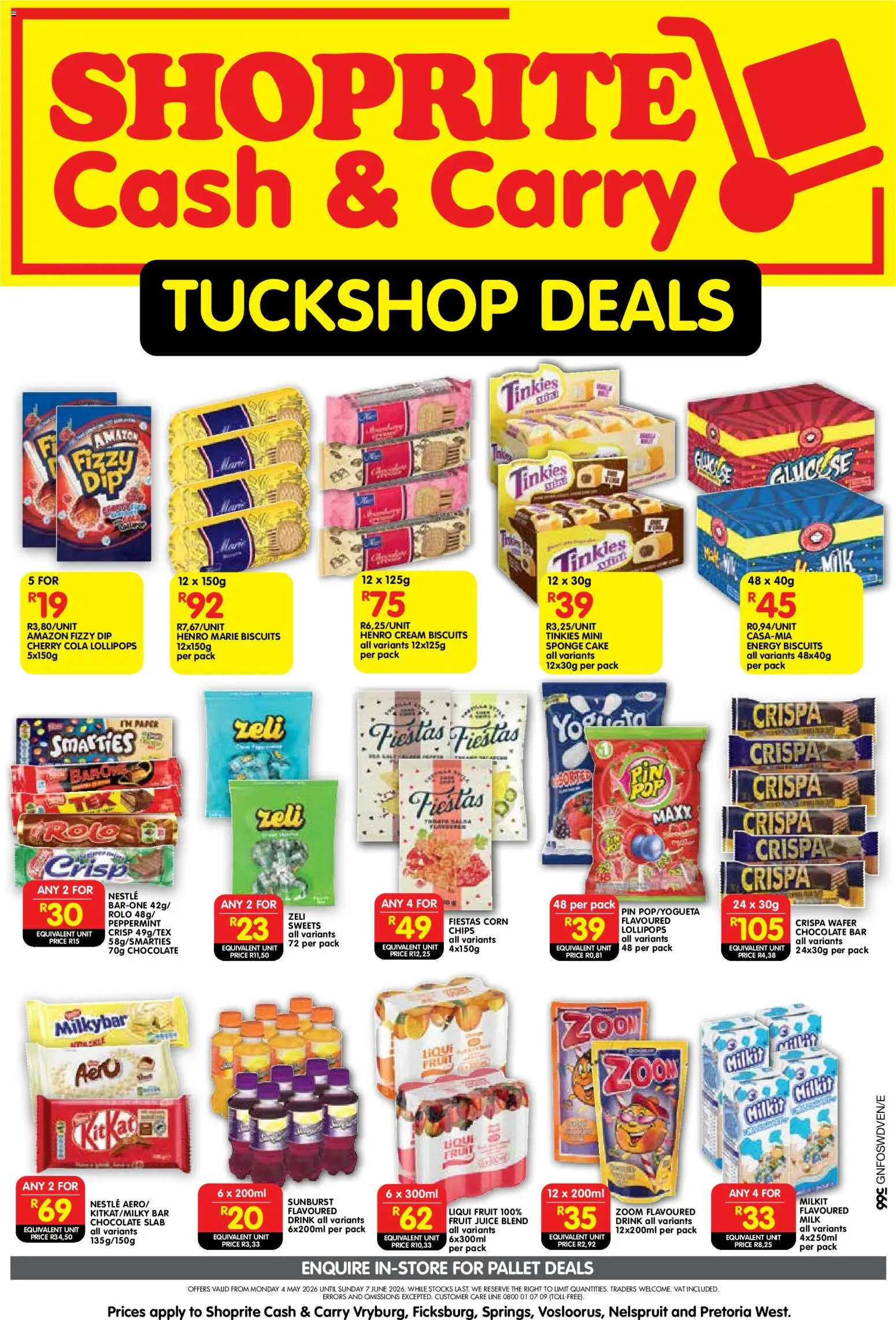 Preview of Shoprite flyer valid from 04/05/2026 - Chocolate, Cake, Sweets, Fruit, Milk, Juice, Corn, Cream