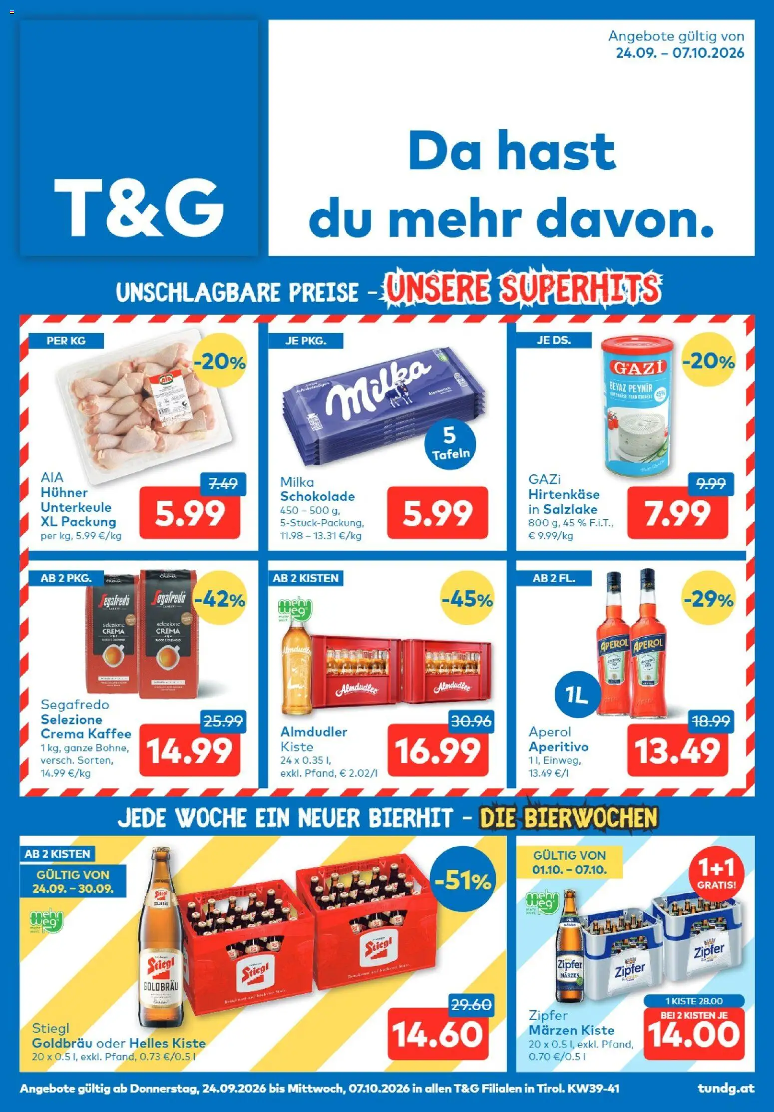 Vorschau der Angebote: T&G T&G Tirol gültig ab 24.09.2026
