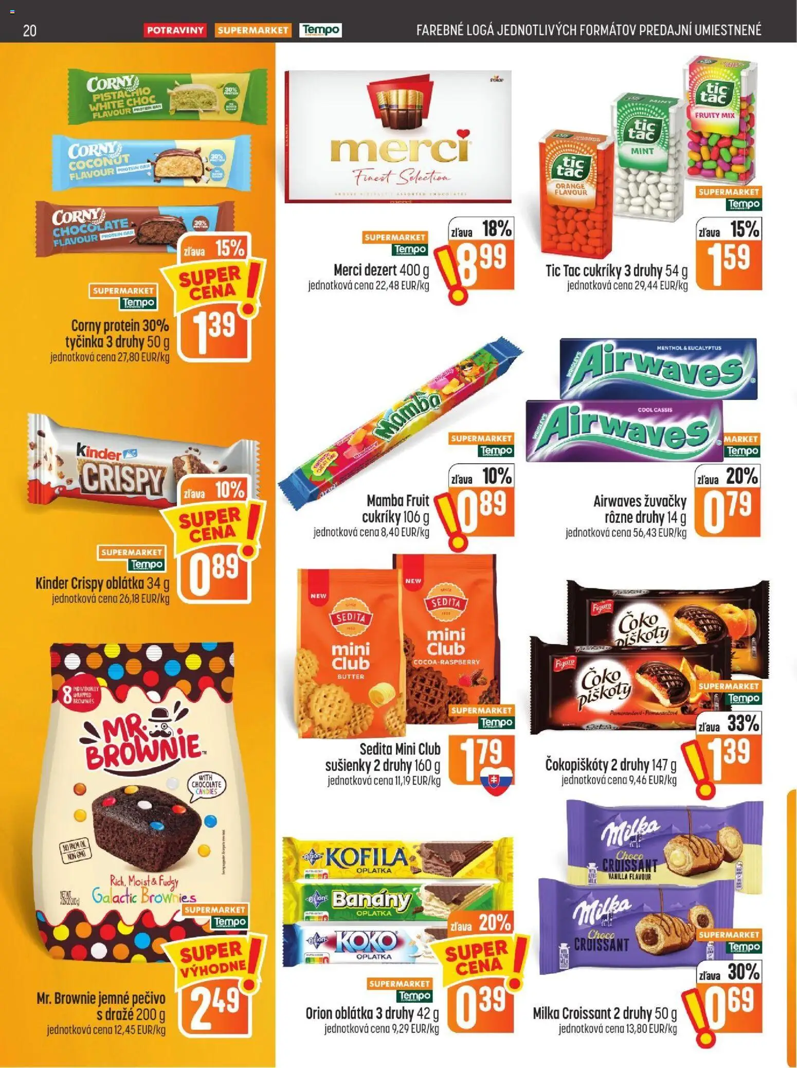 Náhľad COOP Jednota letáku platného od 29.10.2026 - Protein, Croissant, Kinder, Milka, Dezert, Žuvačky, Sušienky, Piškóty