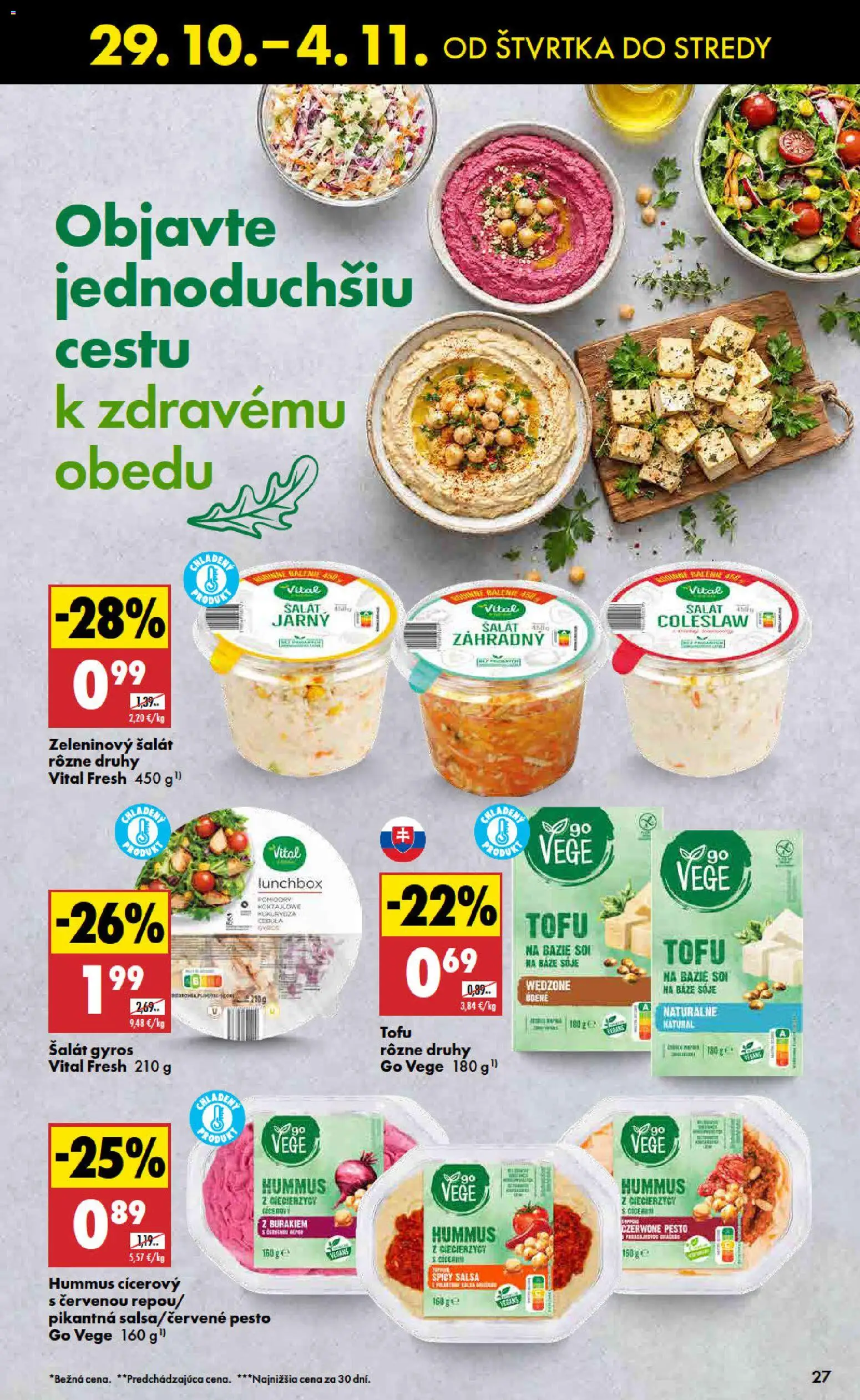 Náhľad Biedronka letáku platného od 29.10.2026 - Gyros, Šalát, Tofu, Pesto, Hummus