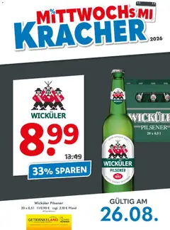 Vorschau von dem Prospekt des Geschäftes Getränkeland, gültig ab dem 26.08.2026