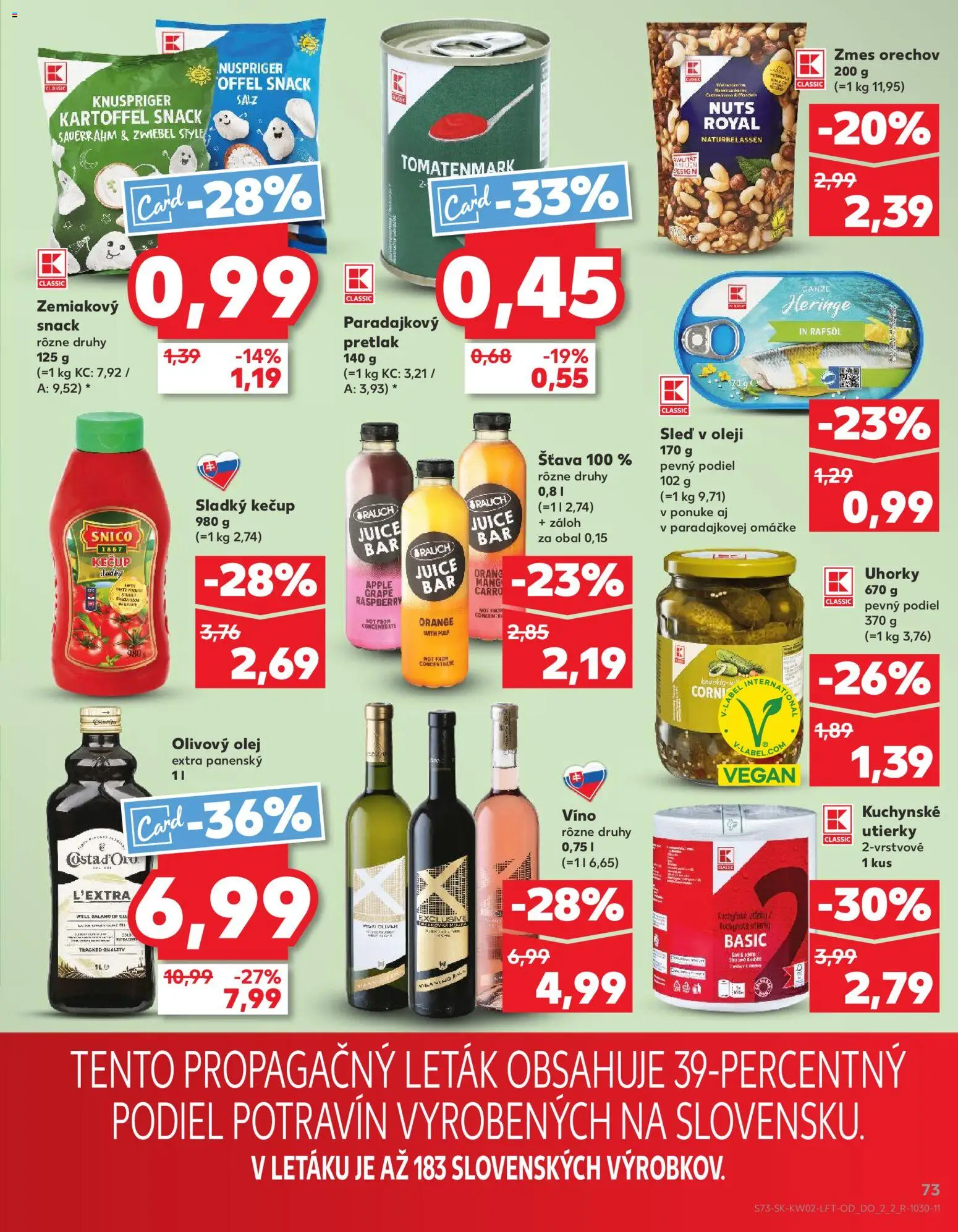 Náhľad Kaufland letáku platného od 08.01.2026 - Apple, Víno, Olej, Olivový olej, Kuchynské utierky, Kečup, Uhorky, Šťava