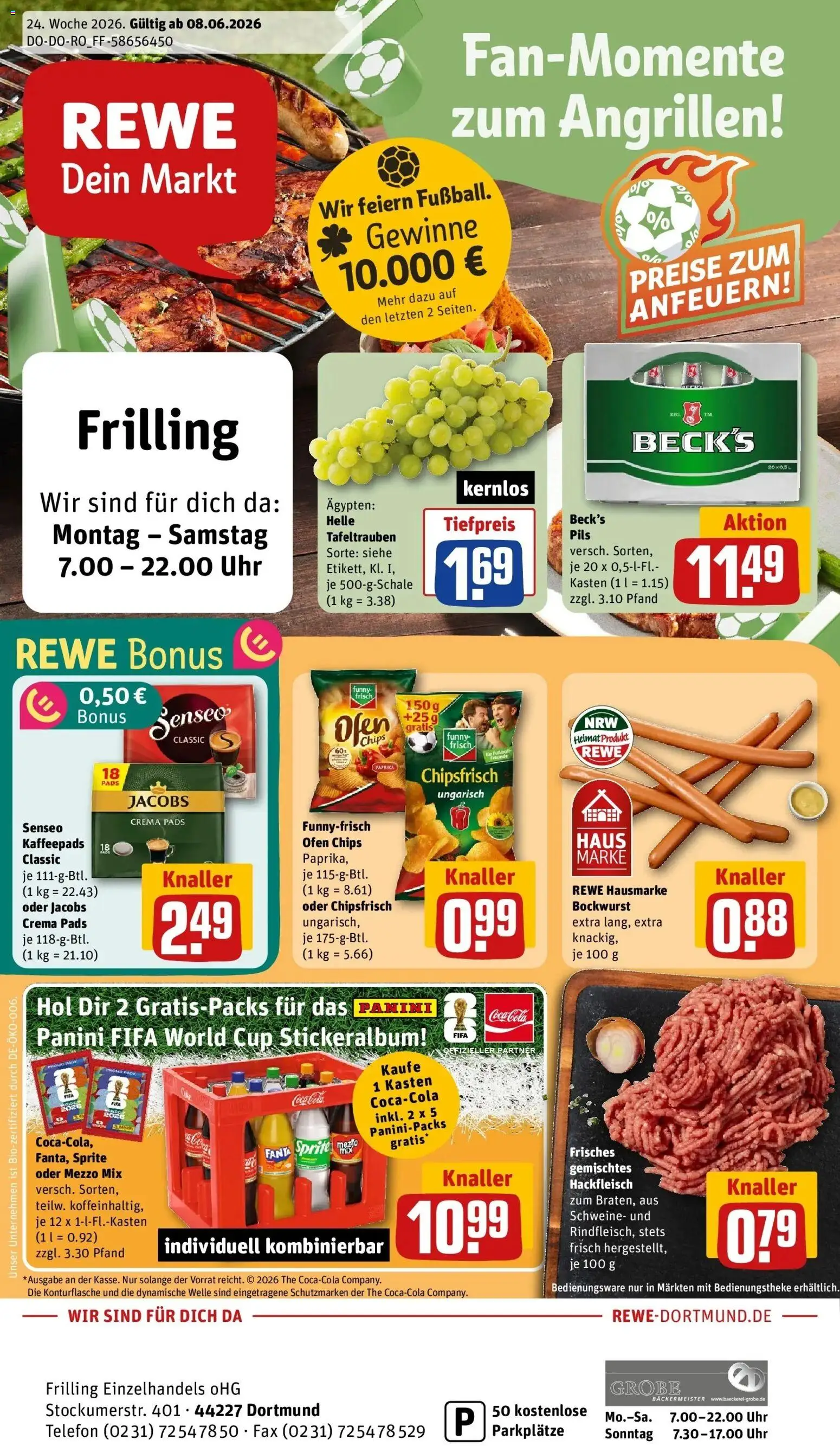 Vorschau von dem Prospekt des Geschäftes Rewe, gültig ab dem 08.06.2026