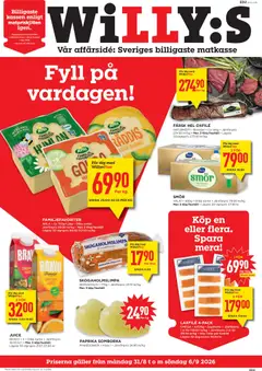 Förhandsgranska reklamblad Willys erbjudanden från butik Willys gäller från 31/08/2026