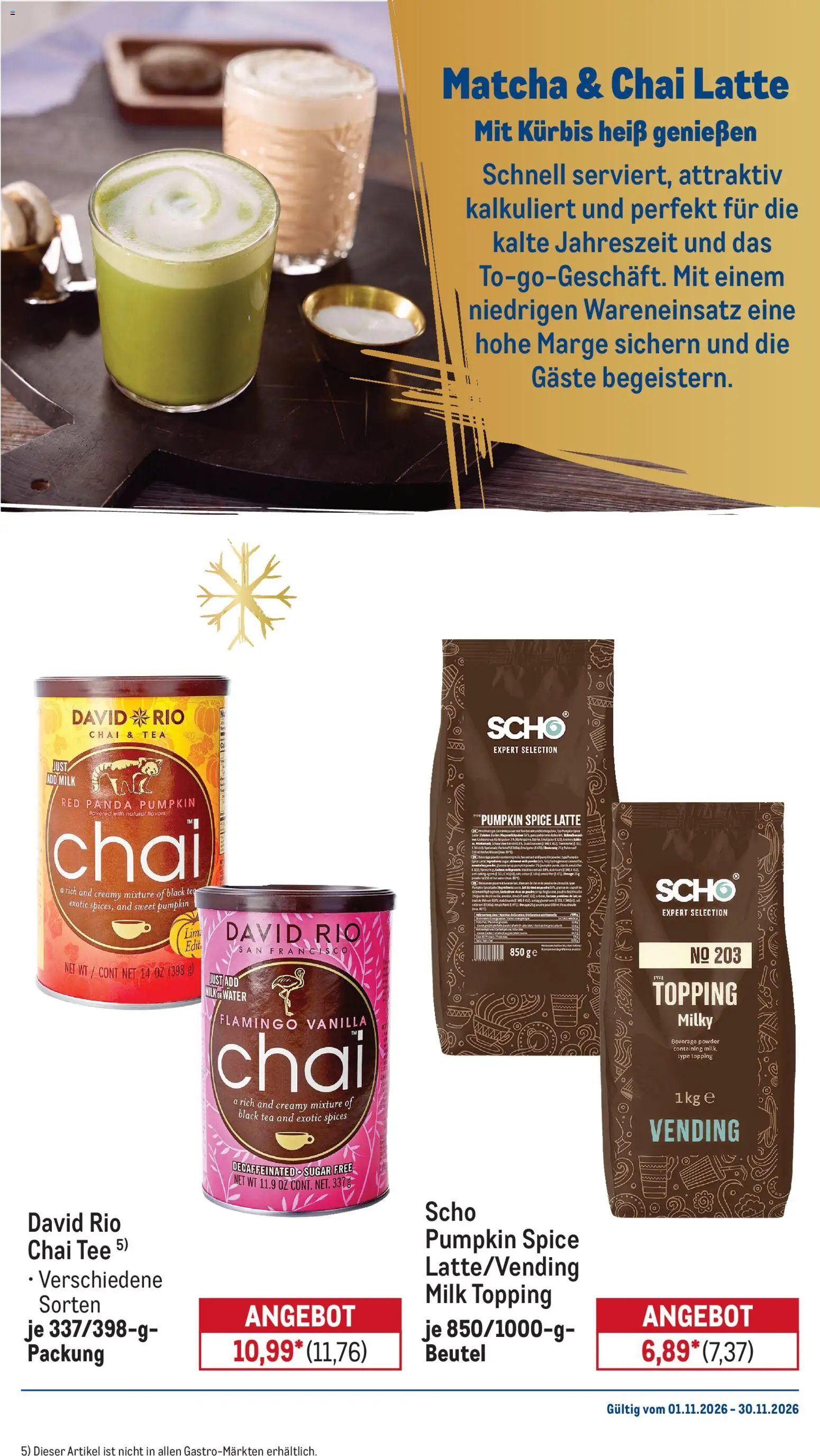 Vorschau von dem Prospekt des Geschäftes Metro, gültig ab dem 01.11.2026 - Tee, Kürbis