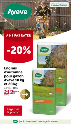 Prévisualisation de Aveve Publicité du magasin Aveve formulaire valide 09/09/2026