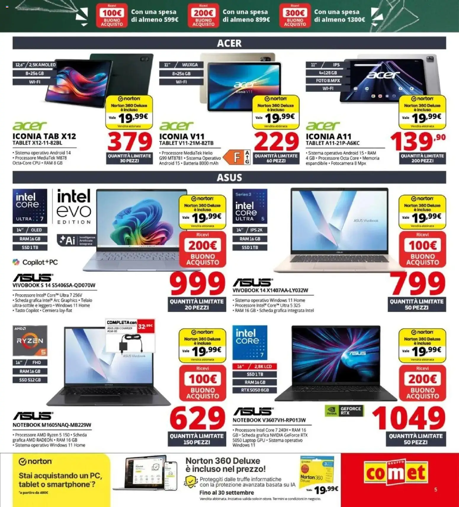 Anteprima dell'opuscolo Comet volantino Back to school dal negozio Comet valido da 20/08/2026 - Smartphone, Tablet, Notebook, Laptop