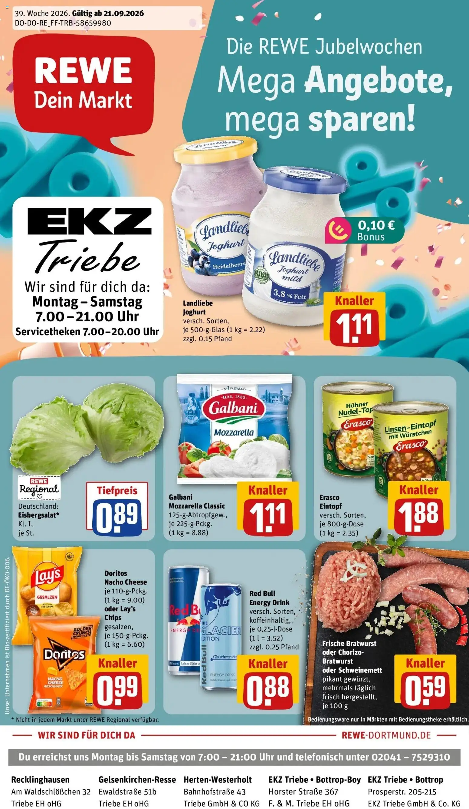 Vorschau von dem Prospekt des Geschäftes Rewe, gültig ab dem 21.09.2026