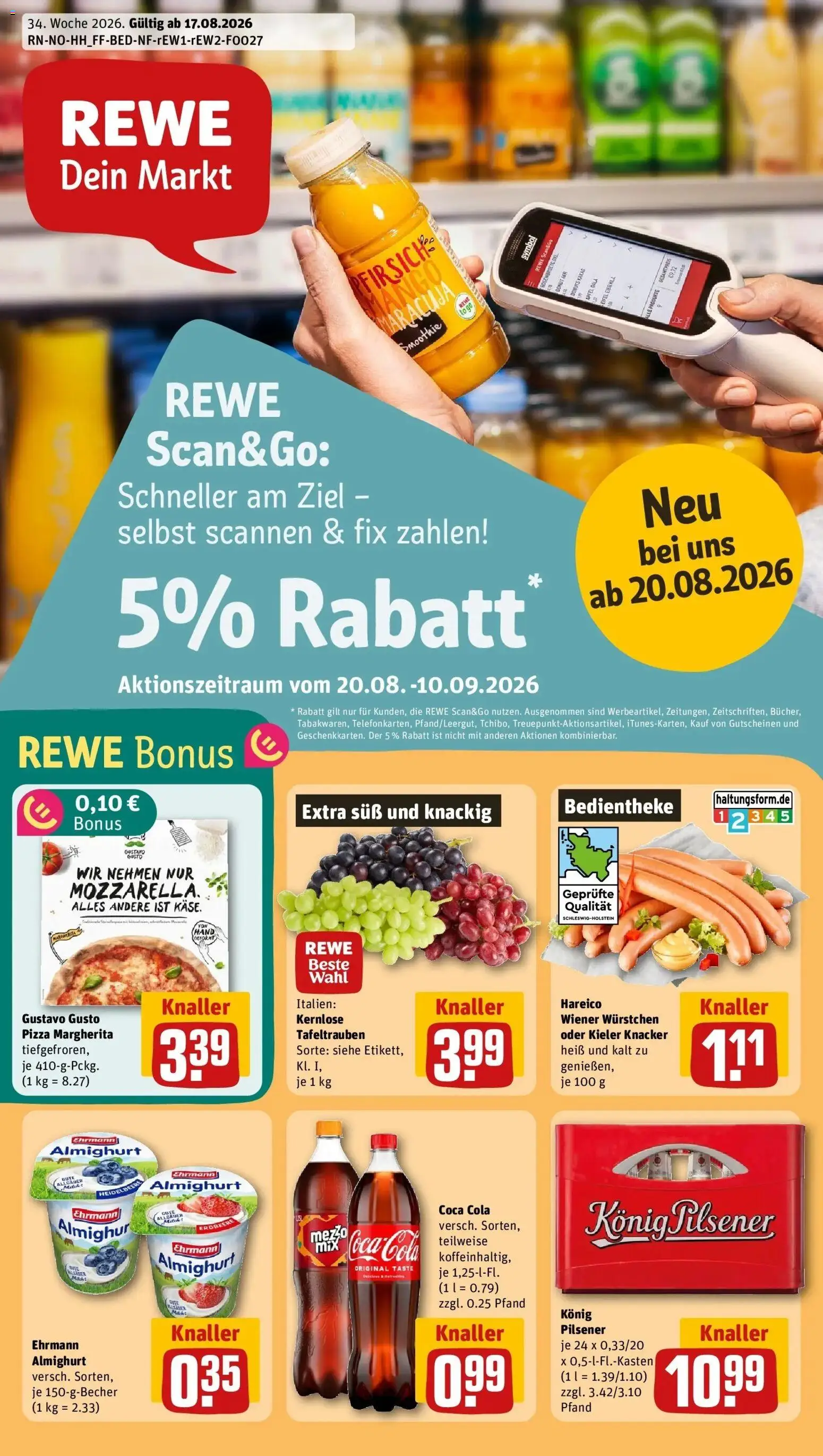 Vorschau von dem Prospekt des Geschäftes Rewe, gültig ab dem 17.08.2026