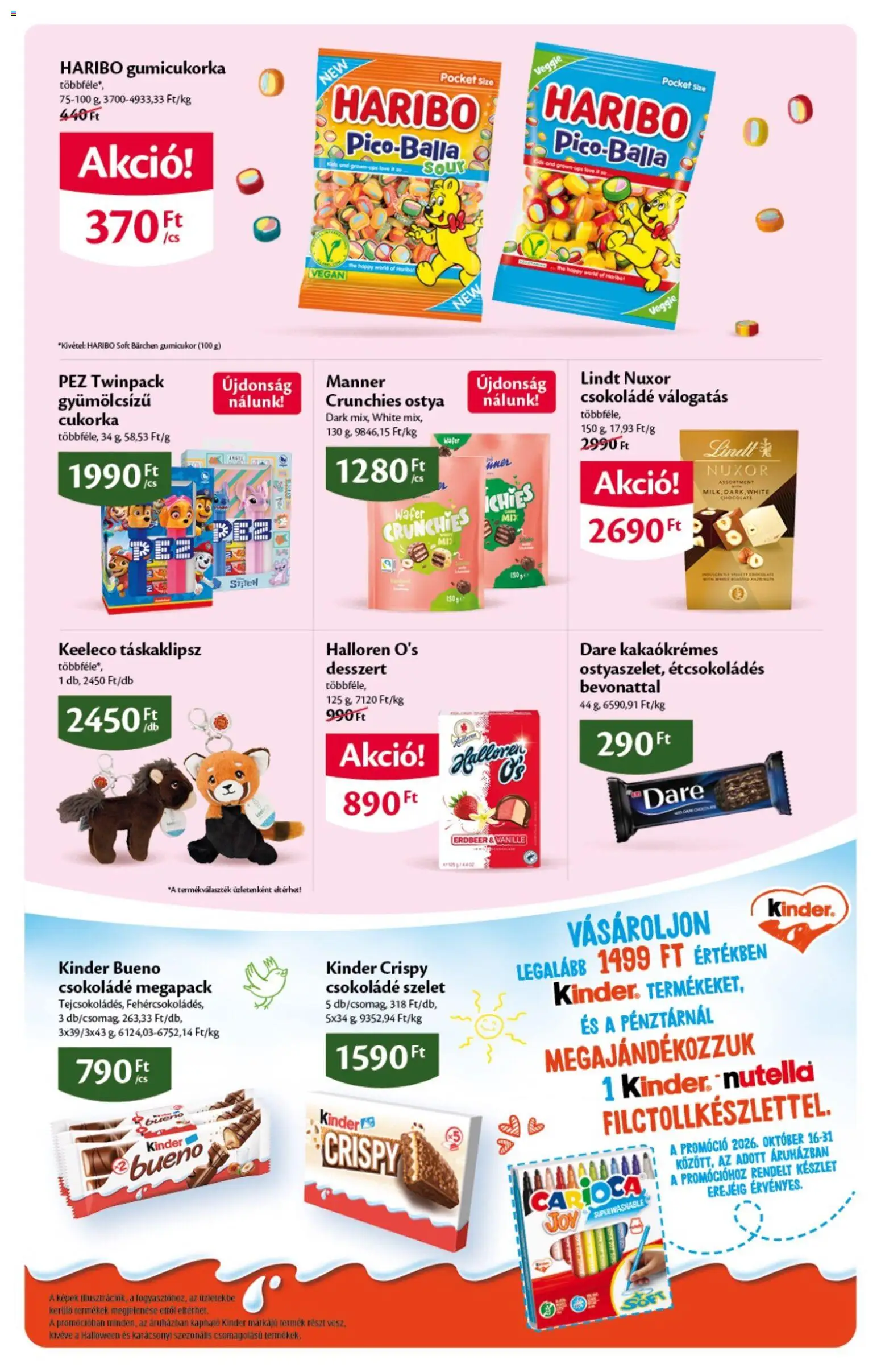 Ecofamily - Ecofamily akciós újság megtekintése, amely érvényes 2026.10.15.-től - Lindt, Nutella, Csokoládé, Kinder, Haribo, Gumicukor, Kinder Bueno, Szelet