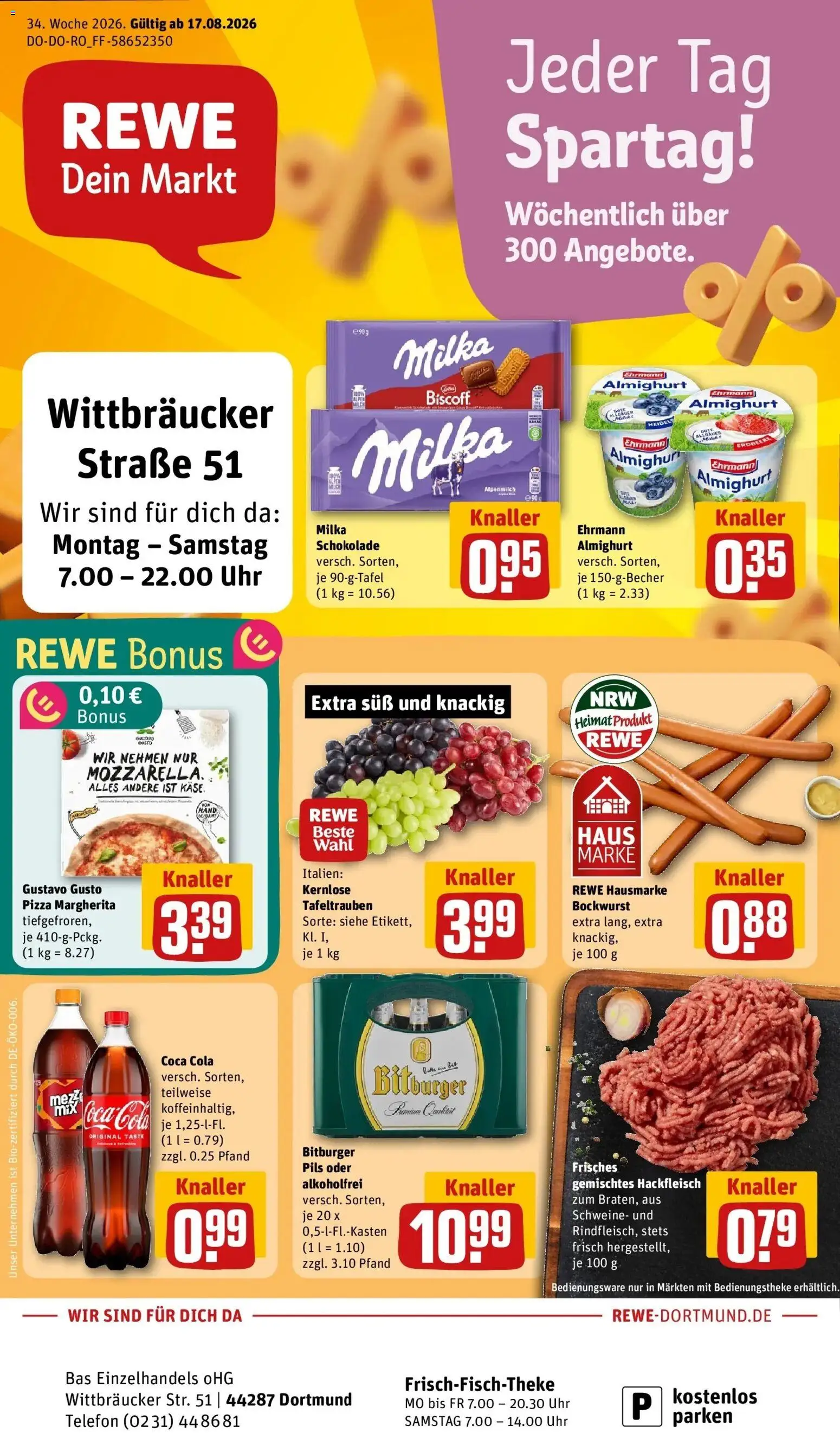 Vorschau von dem Prospekt des Geschäftes Rewe, gültig ab dem 17.08.2026