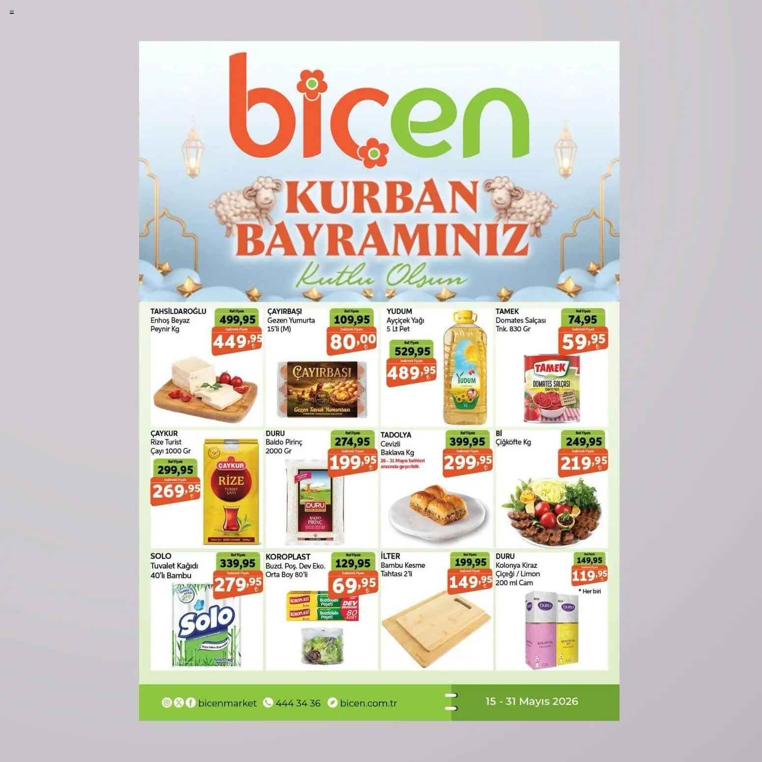 Biçen Market Biçen Market Katalog 15.05.2026 - Broşürünün önizlemesi