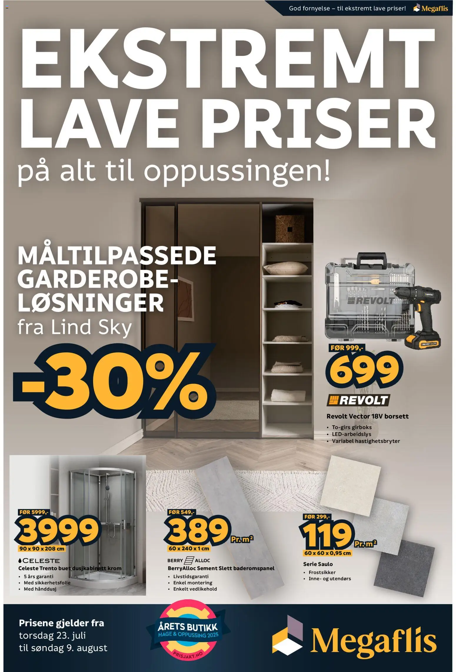 Forhåndsvis Megaflis kundeavis fra butikk Megaflis gyldig fra 23/07/2025 - Sement, 1