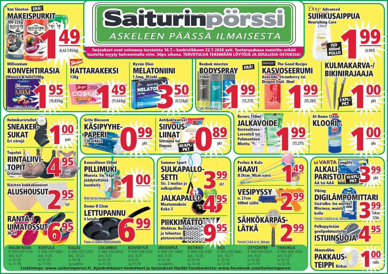 Kaupan Saiturinpörssi Saiturinpörssi tarjoukset esikatselu, voimassa 16/07/2026
