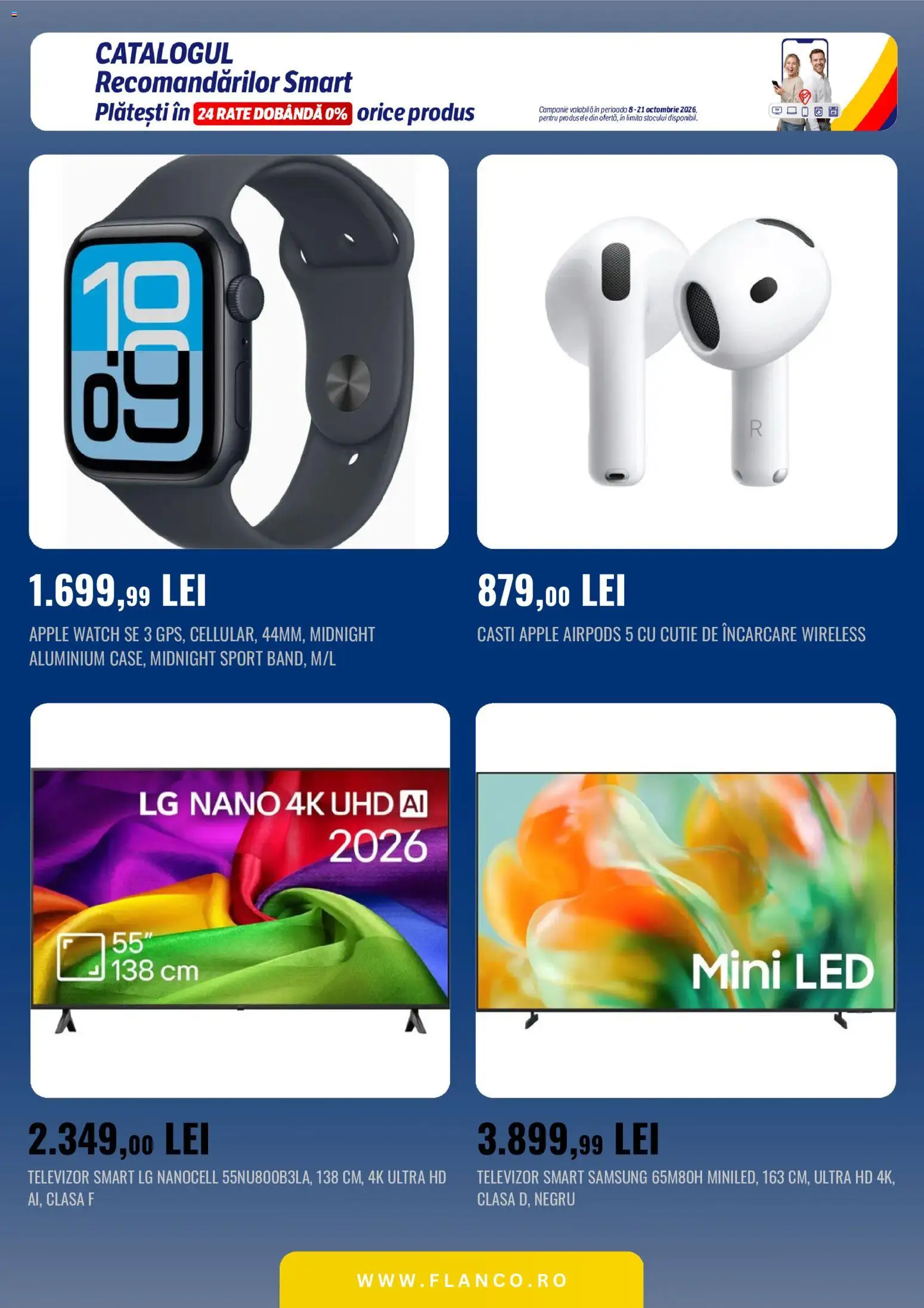 Previzualizarea de cataloage: Flanco Flanco Catalog valabil de la 08.10.2026 - Sport, Apple, Televizor, Căști, LED, Cutie