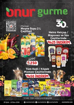 Onur Market Onur Market - Katalog Gurme 29.09.2026 - Broşürünün önizlemesi