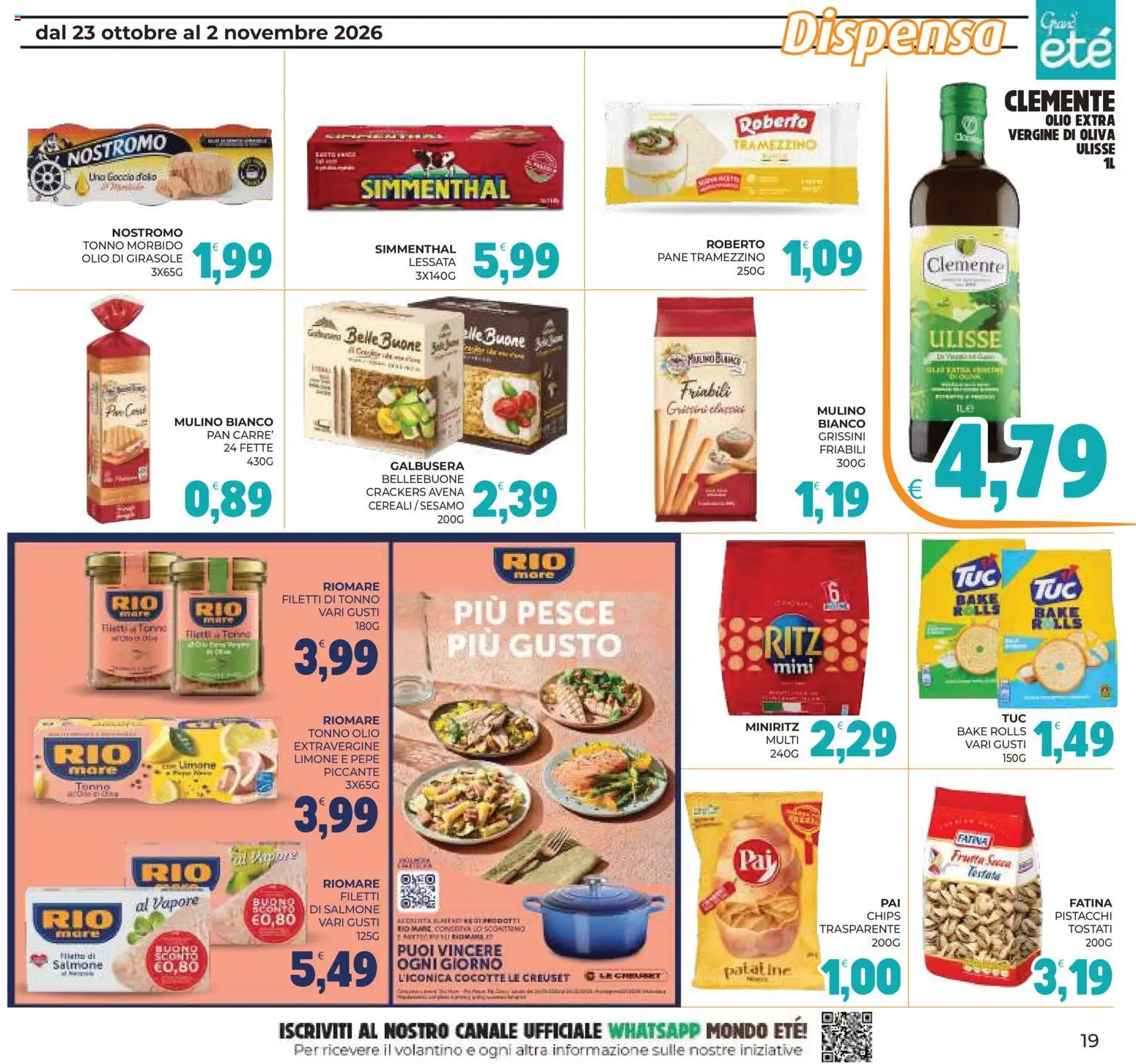 Anteprima dell'opuscolo Eté volantino Grandeté dal negozio Eté valido da 23/10/2026 - Limone, Frutta, Salmone, Tonno, Cereali, Tramezzino, Pistacchi, Olio di girasole