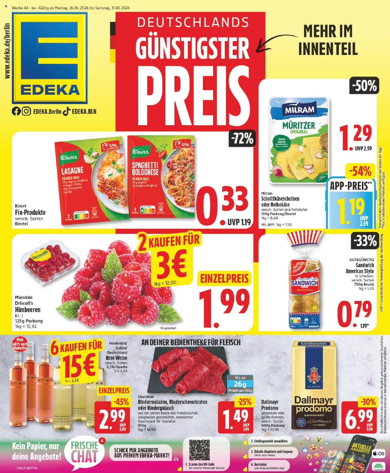 Vorschau von dem Prospekt des Geschäftes Edeka, gültig ab dem 26.10.2026